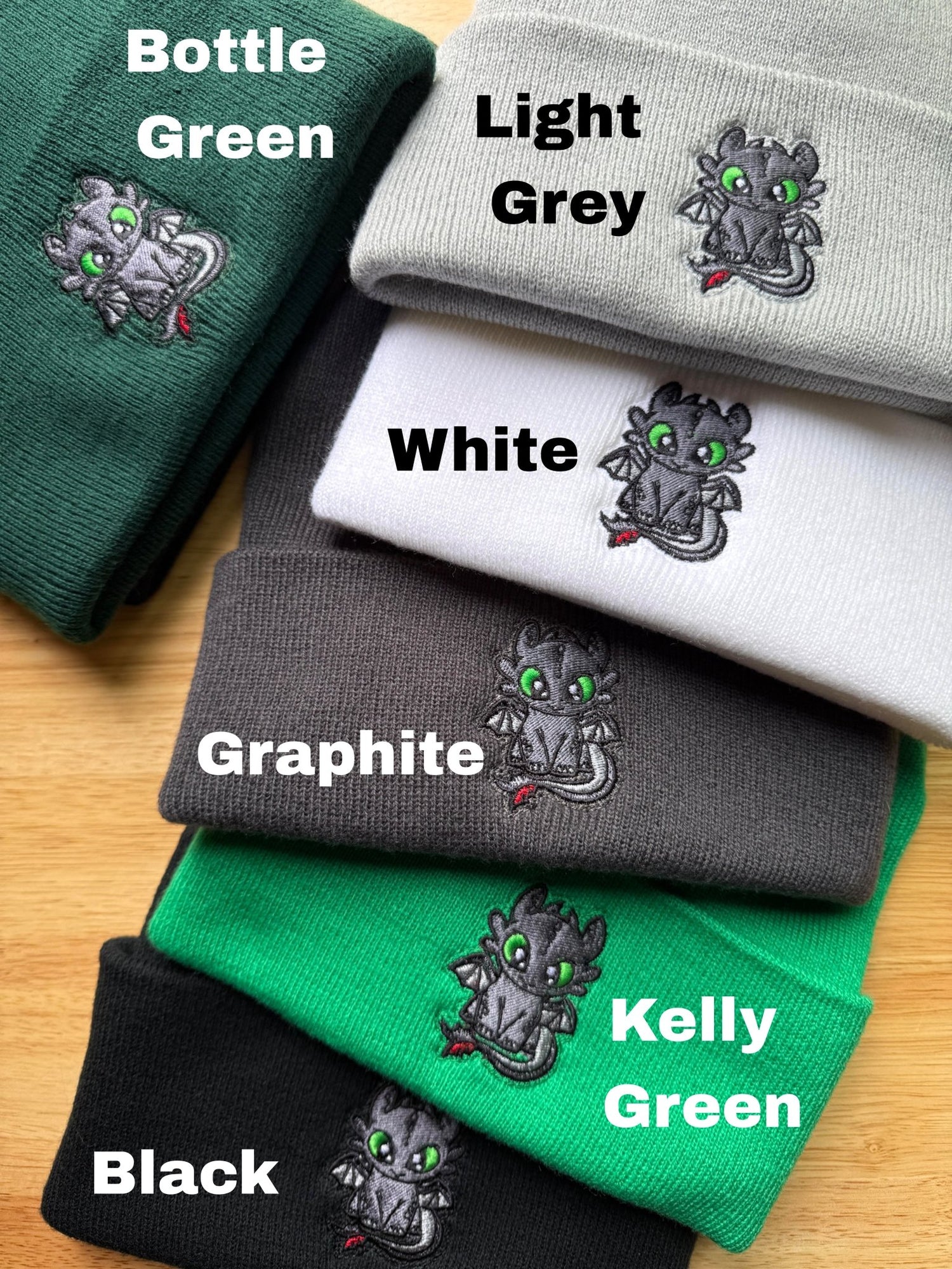 Night Fury Embroidered Beanie - DefiantThreads