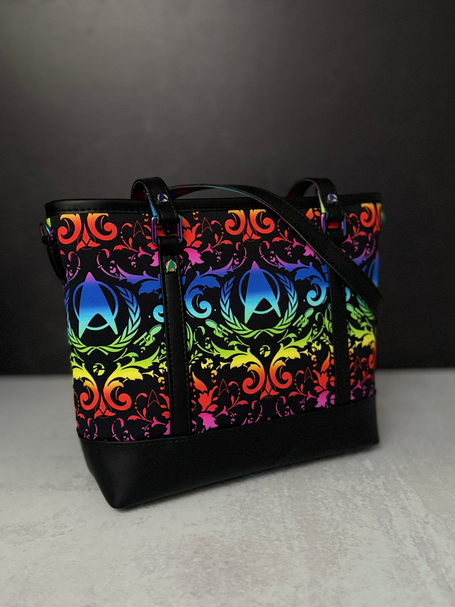 Rainbow Final Frontier Tote Bag