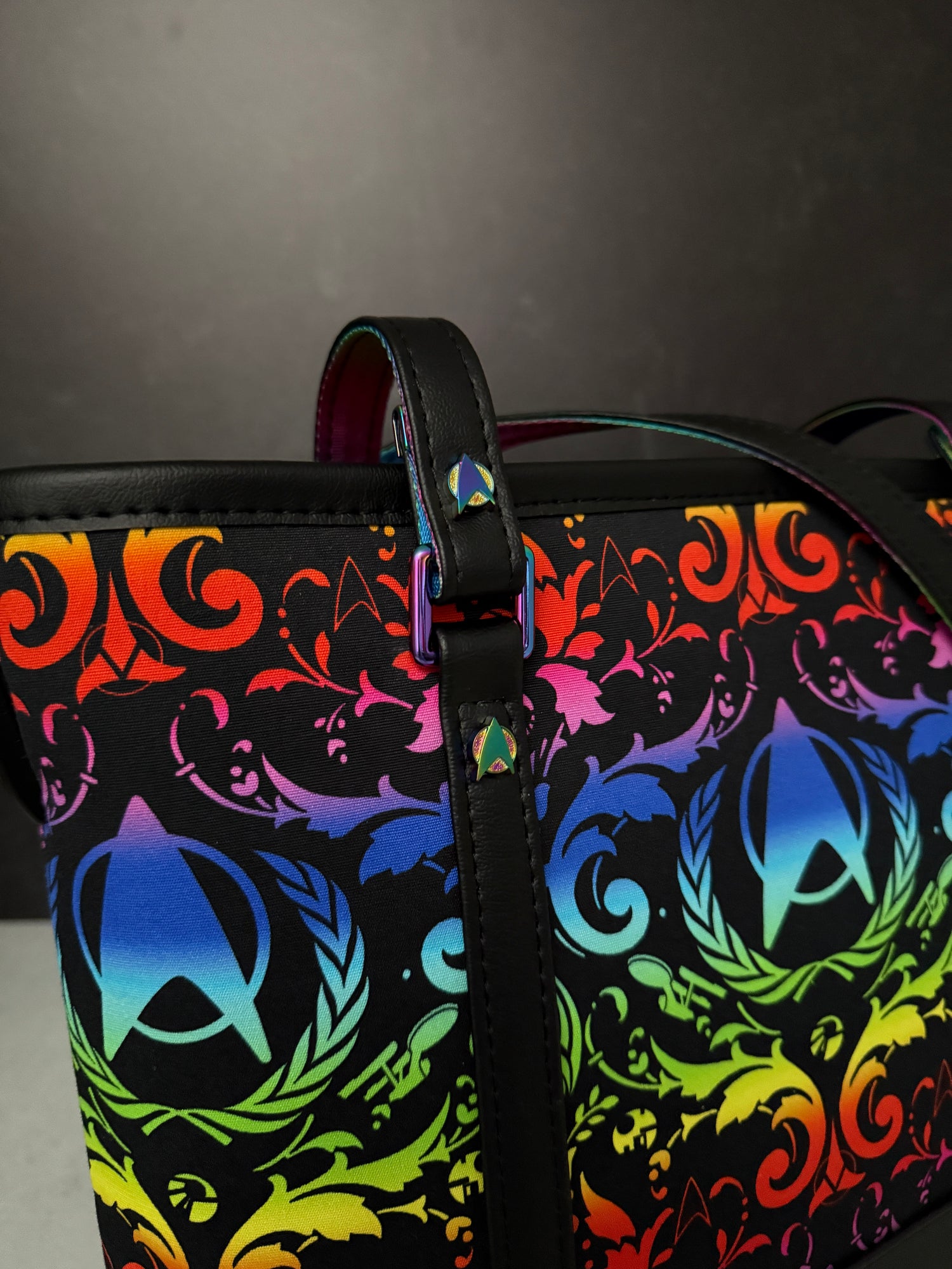 Rainbow Final Frontier Tote Bag