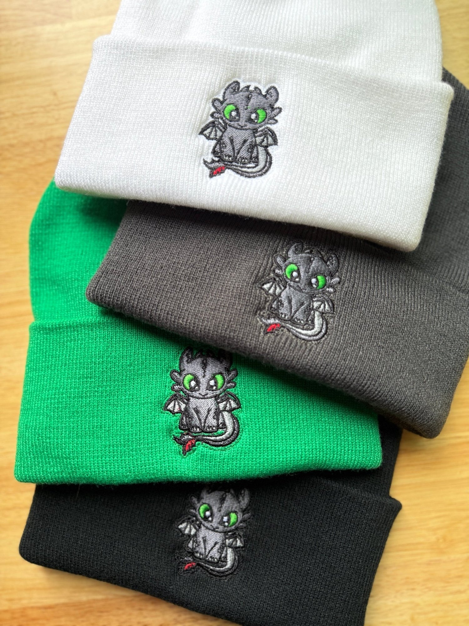 Night Fury Embroidered Beanie - DefiantThreads