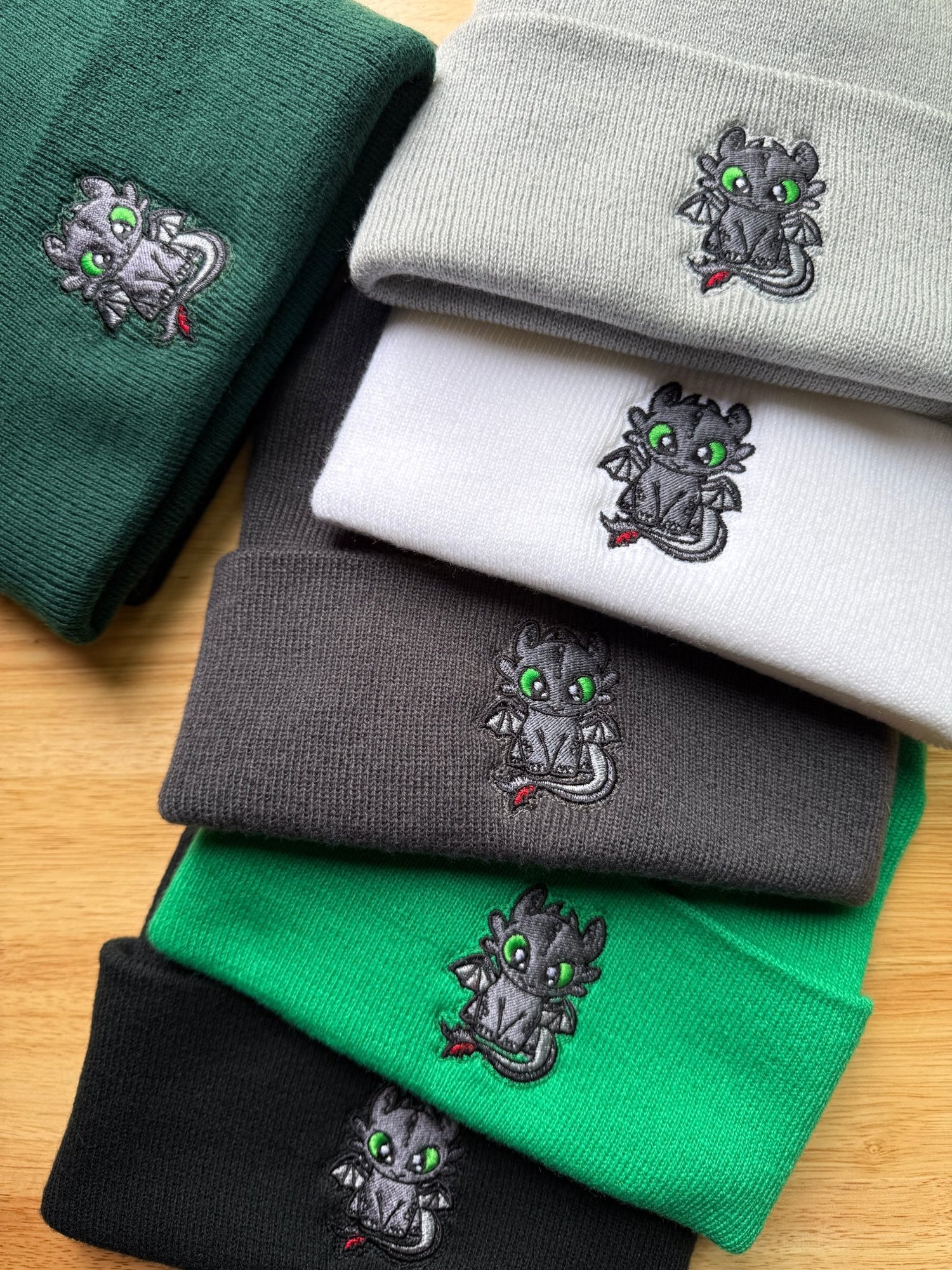 Night Fury Embroidered Beanie - DefiantThreads
