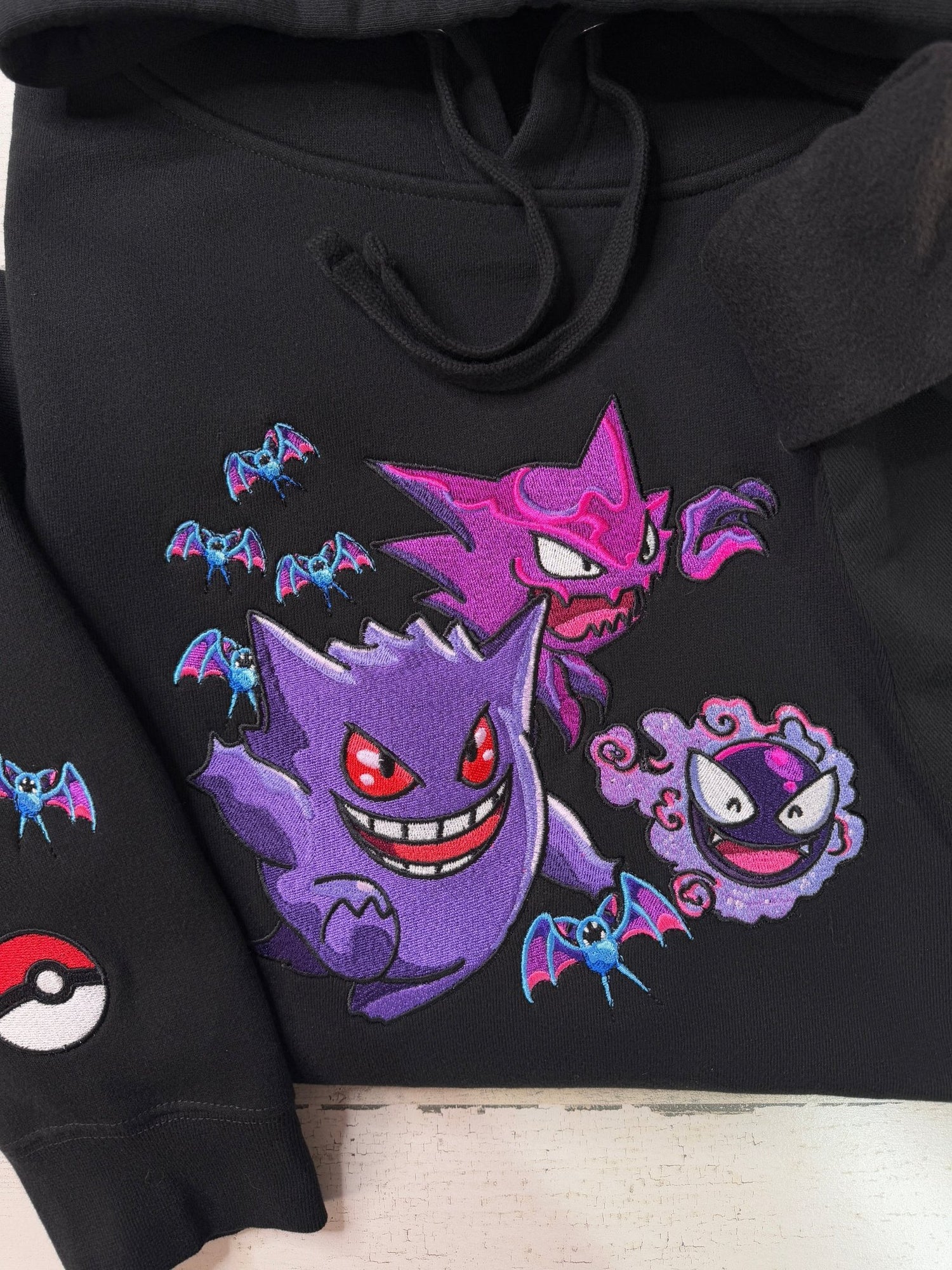 Ghostly Trio Embroidered Sweatshirt - DefiantThreads