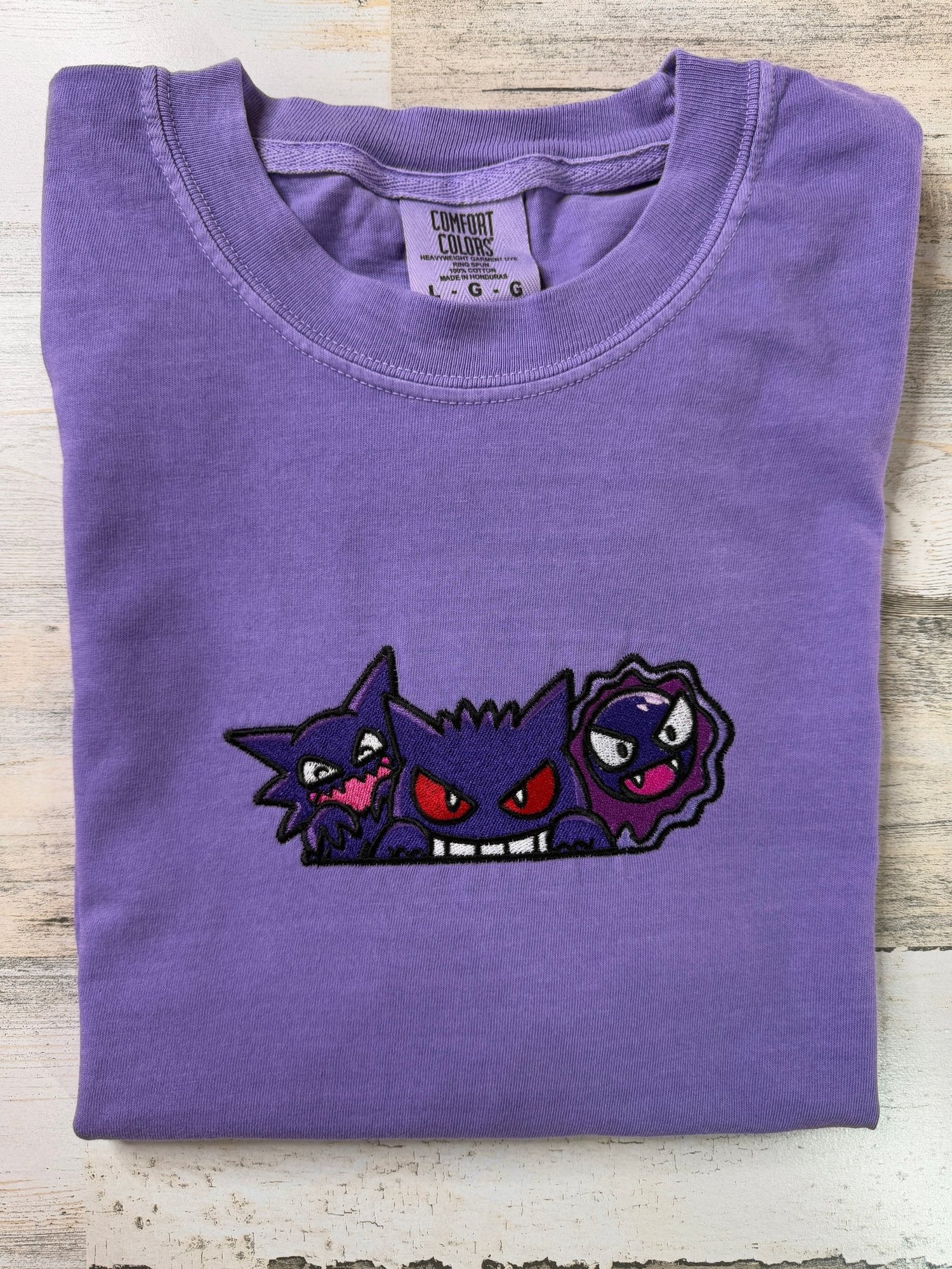 Ghostly Trio Embroidered Tee - DefiantThreads
