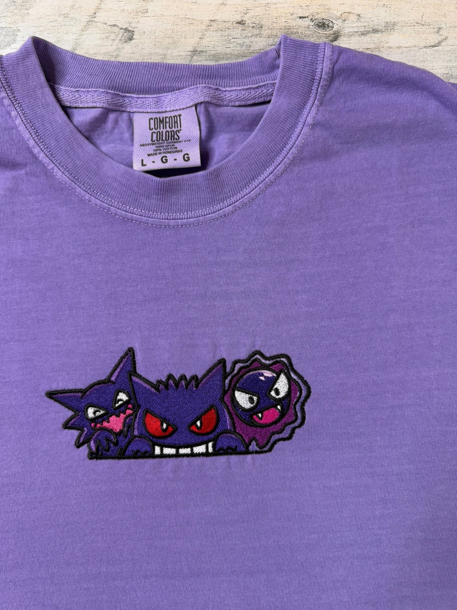 Ghostly Trio Embroidered Tee - DefiantThreads