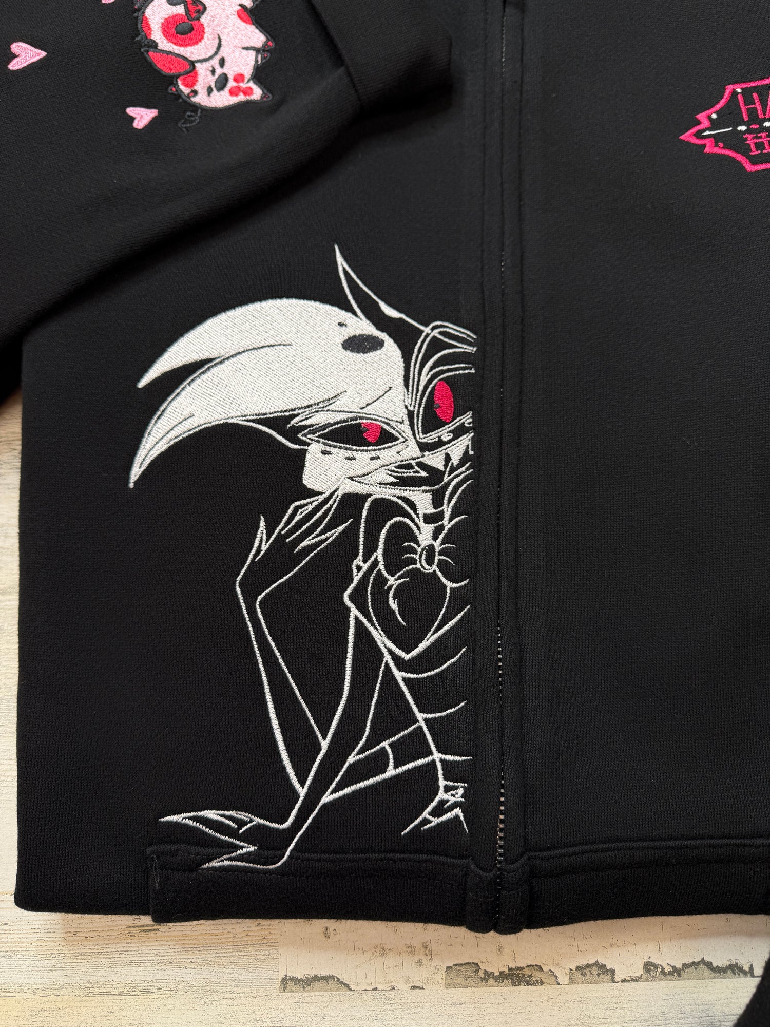 Angel Embroidered Full-Zip Sweatshirt