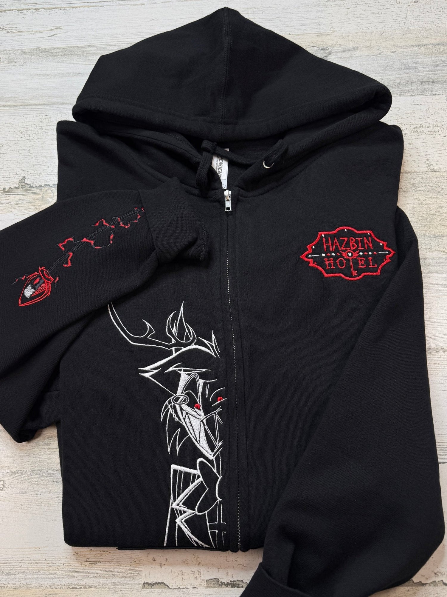 Alastor Embroidered Full - Zip Sweatshirt - DefiantThreads