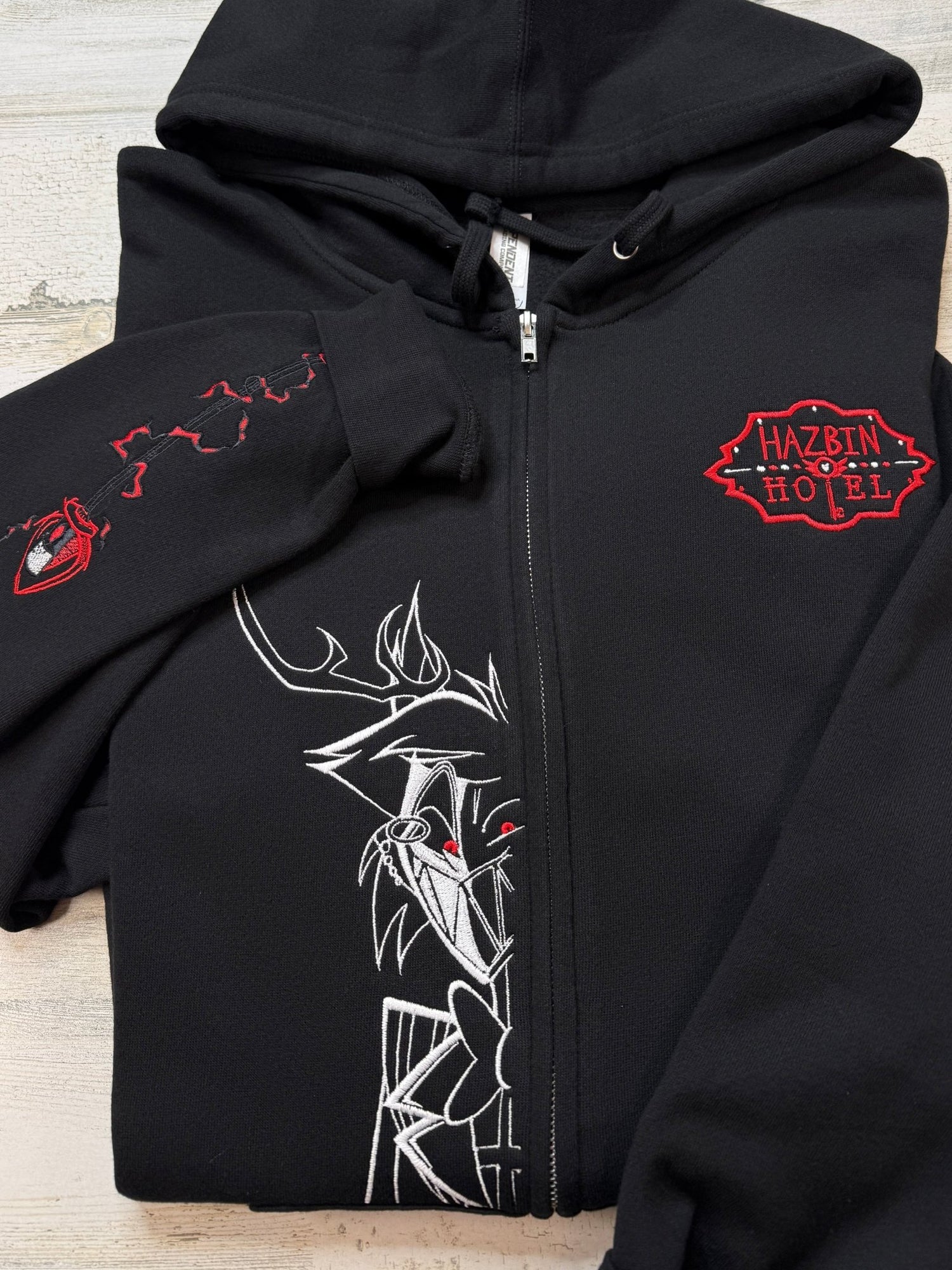 Alastor Embroidered Full - Zip Sweatshirt - DefiantThreads