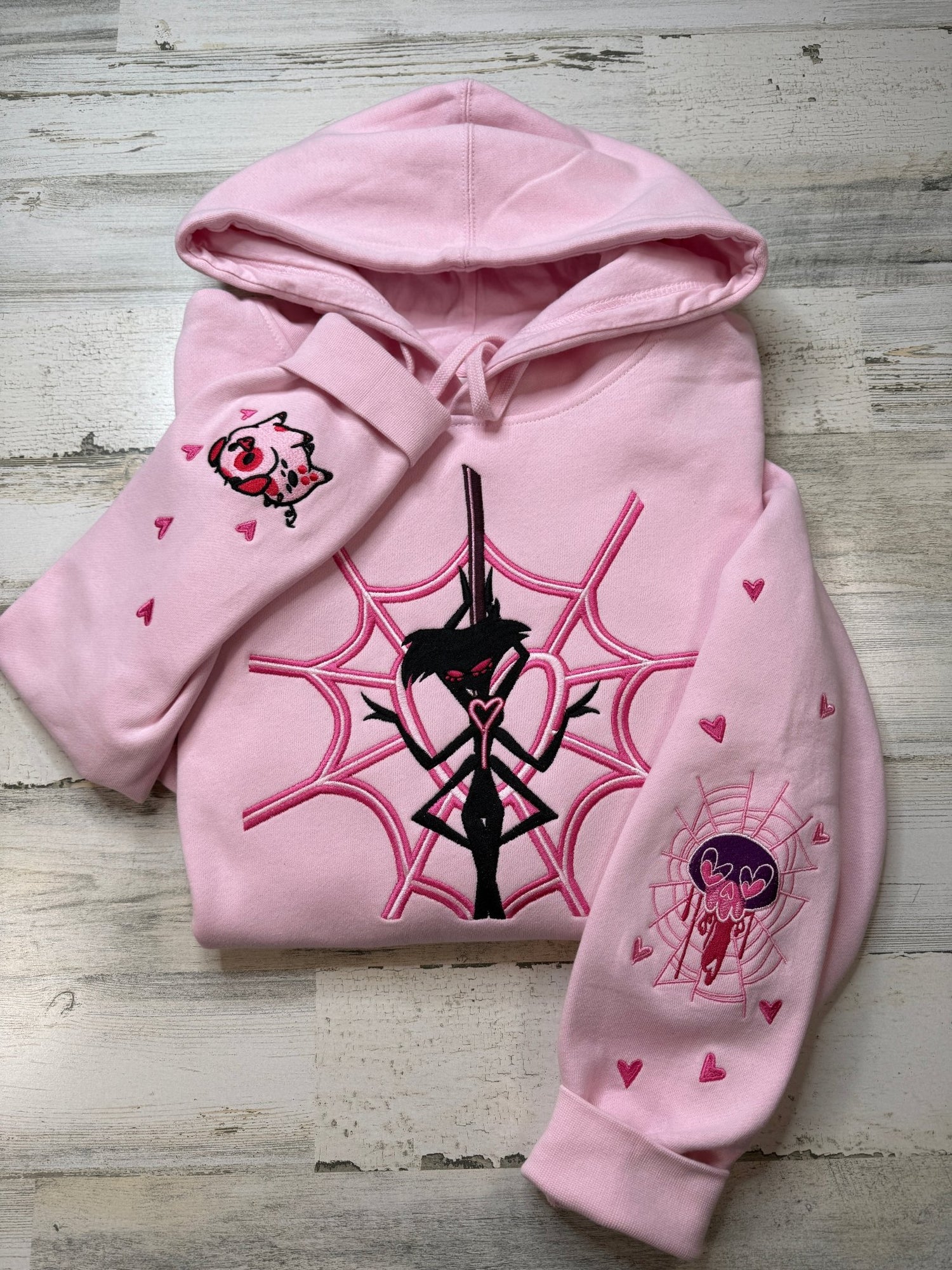 Angel Web Silhouette Embroidered Sweatshirt - DefiantThreads