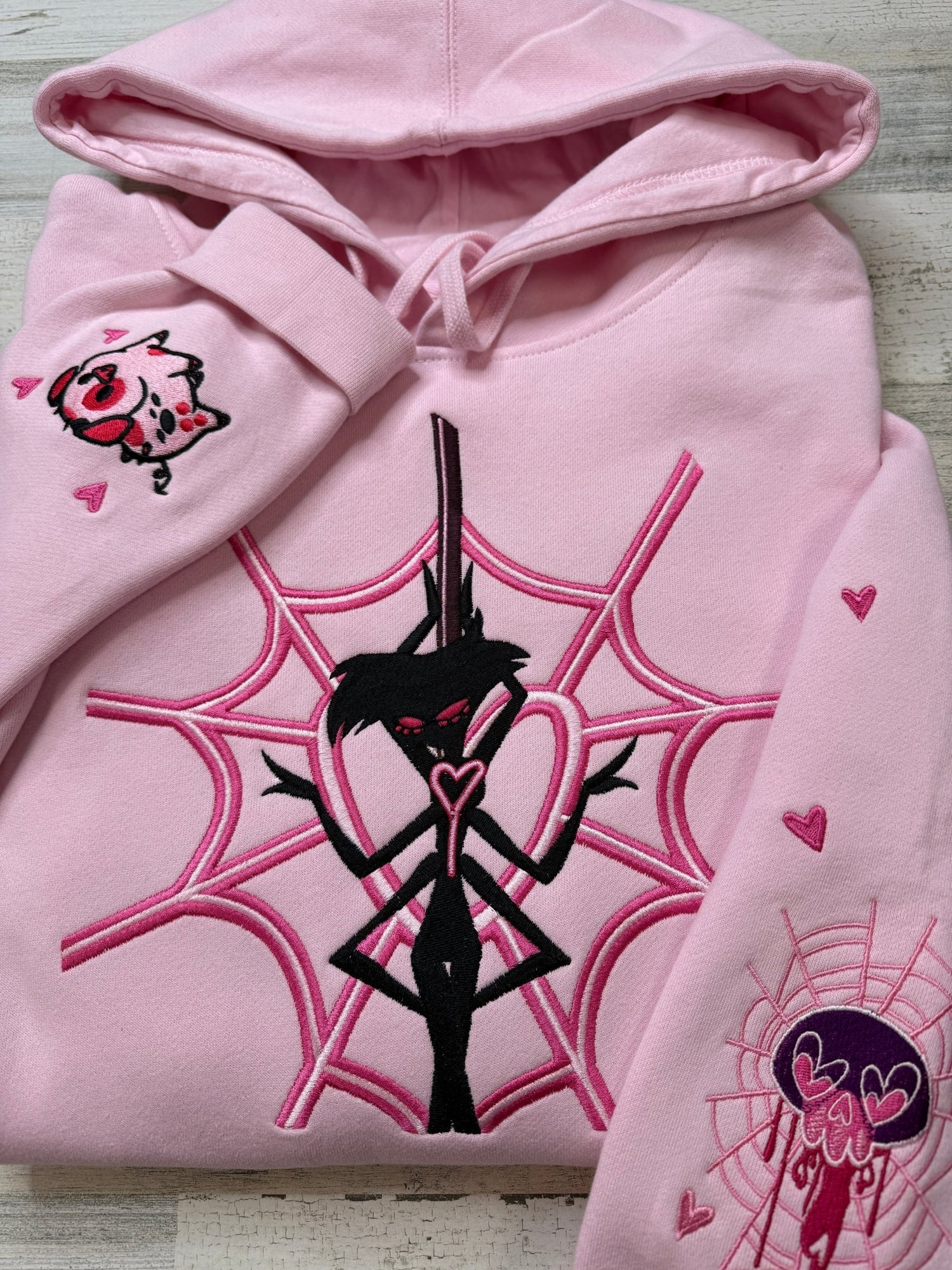 Angel Web Silhouette Embroidered Sweatshirt - DefiantThreads