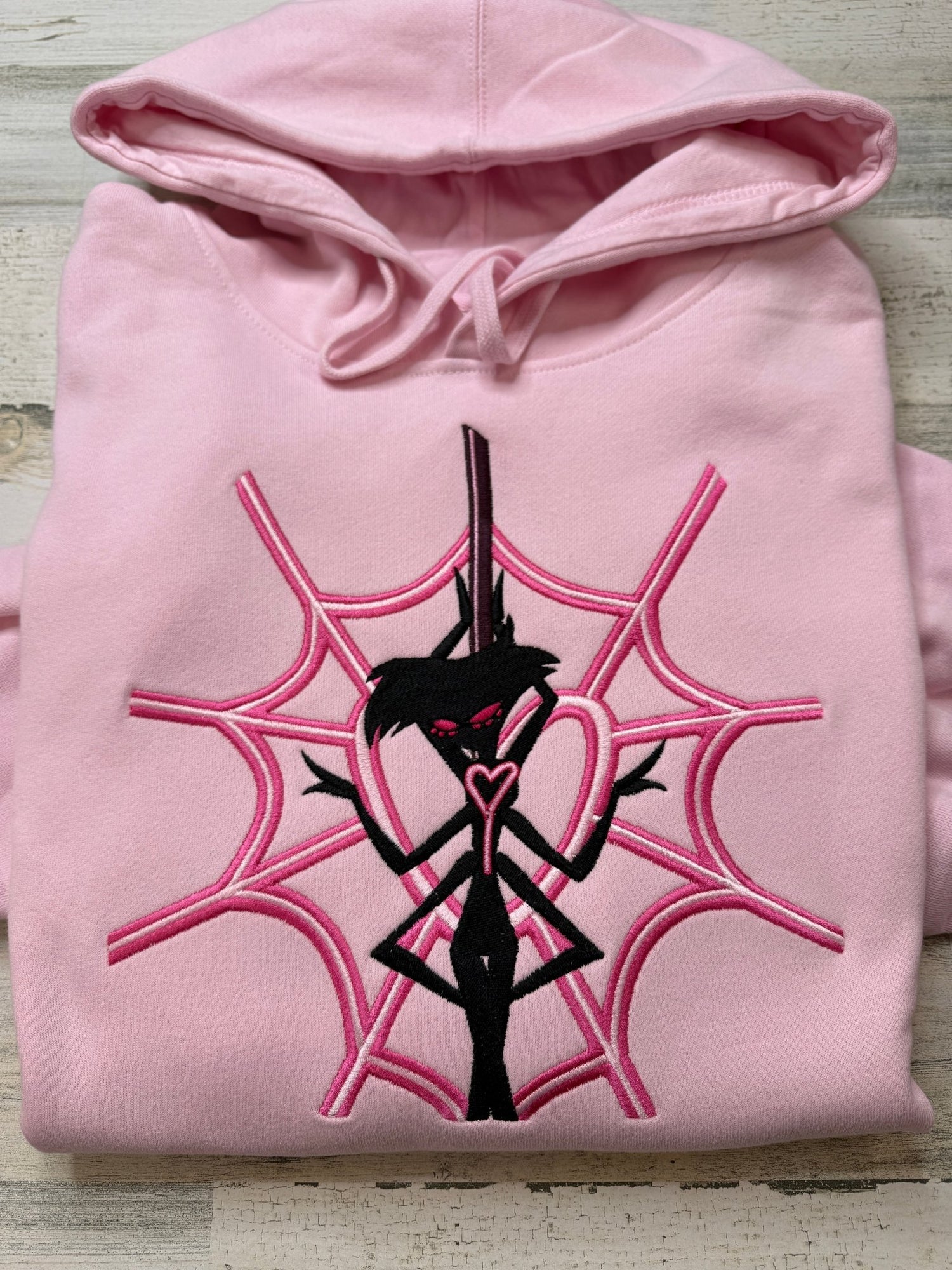Angel Web Silhouette Embroidered Sweatshirt - DefiantThreads