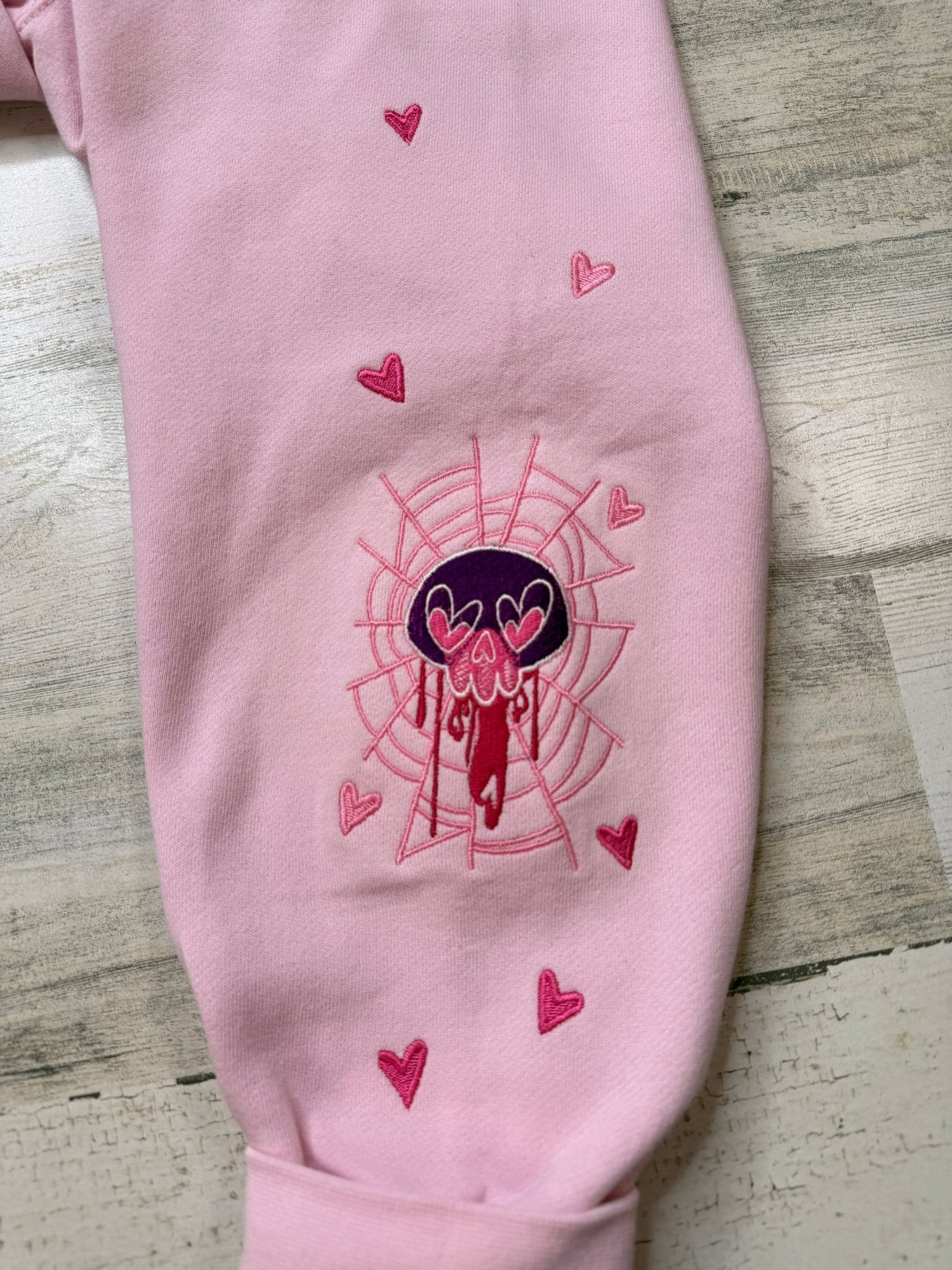 Angel Web Silhouette Embroidered Sweatshirt - DefiantThreads
