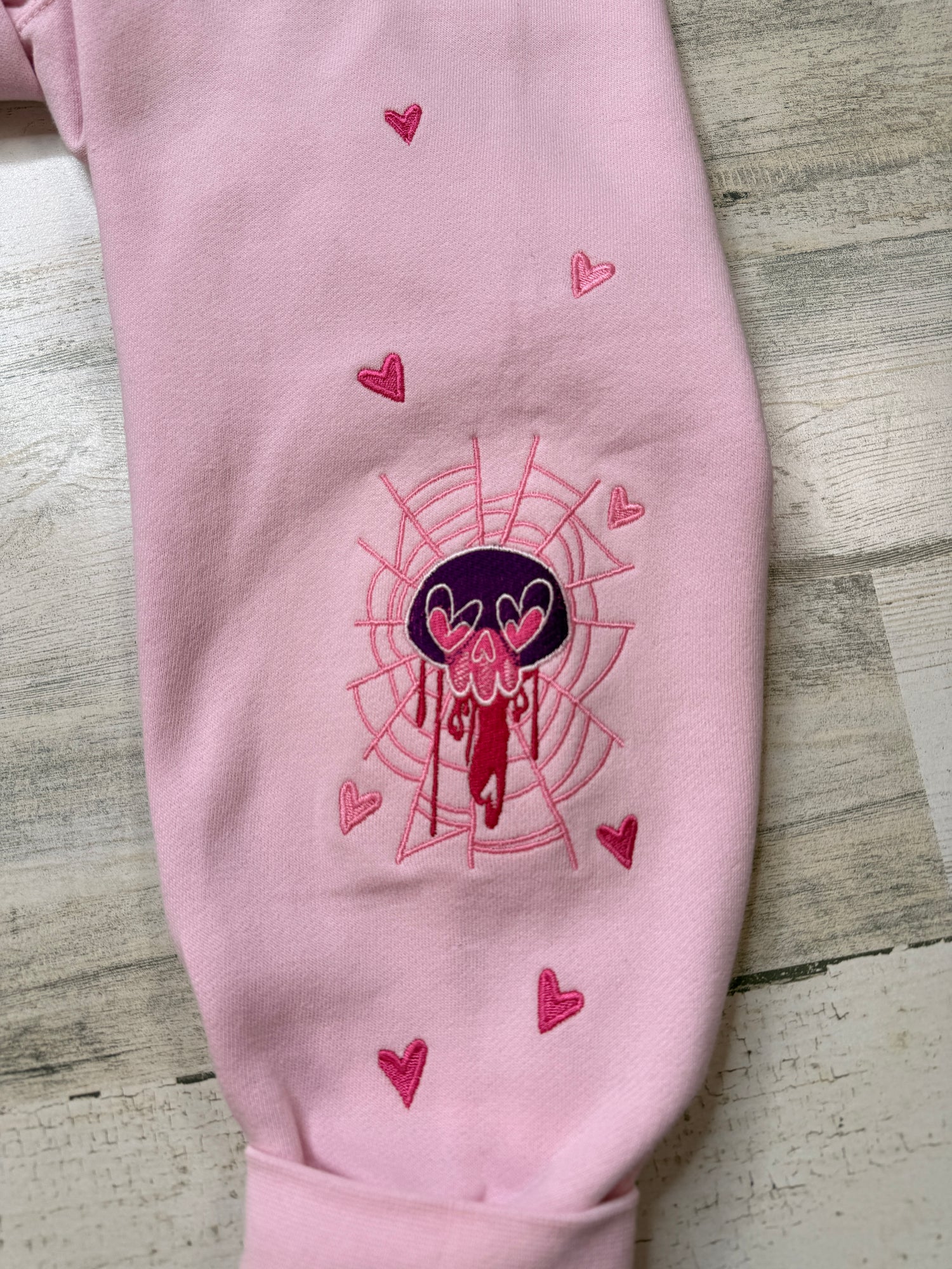 Angel Web Silhouette Embroidered Sweatshirt