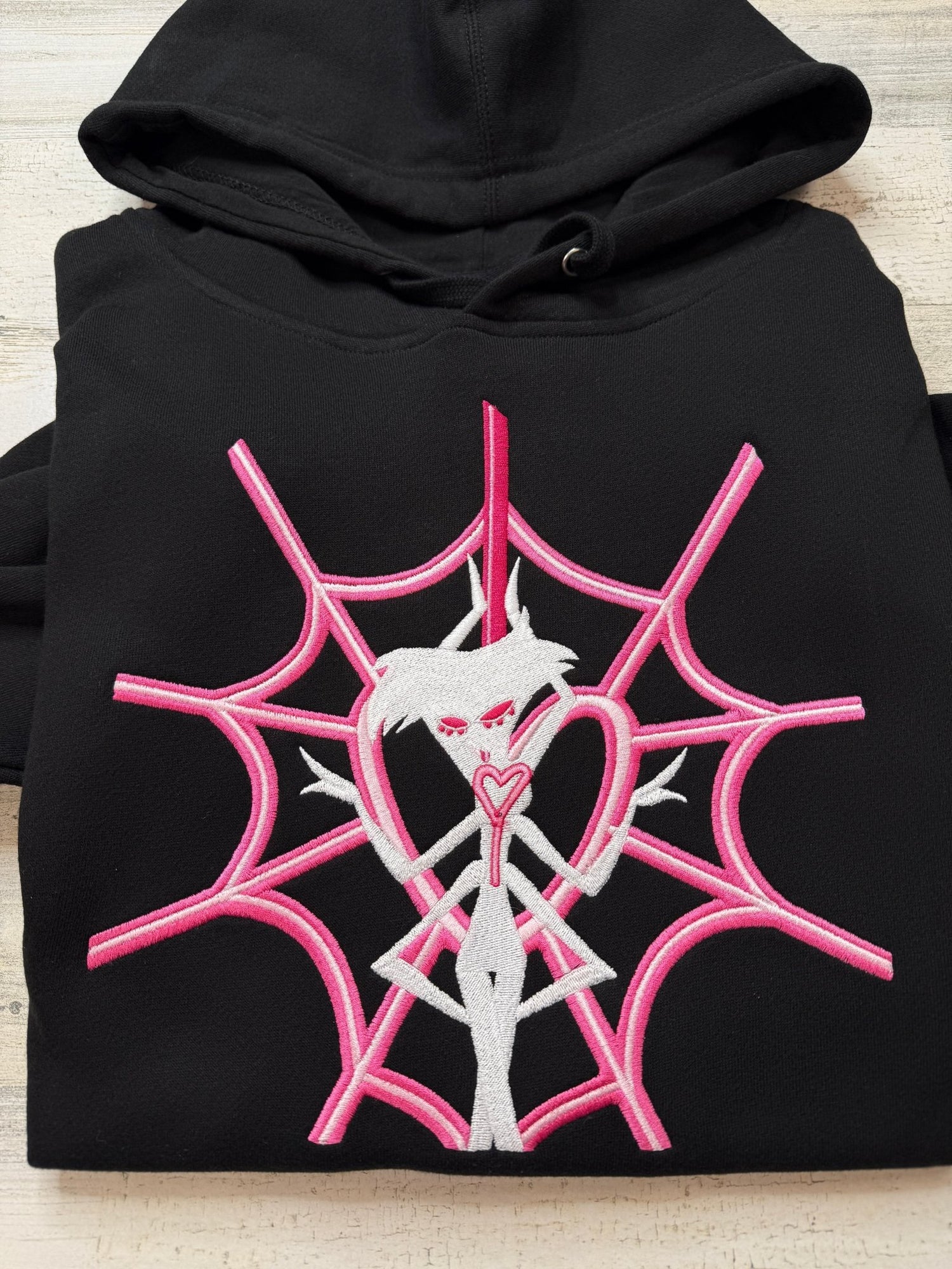 Angel Web Silhouette Embroidered Sweatshirt - DefiantThreads