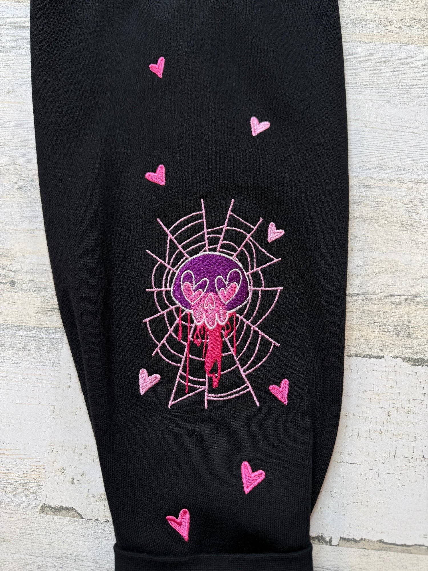 Angel Web Silhouette Embroidered Sweatshirt - DefiantThreads