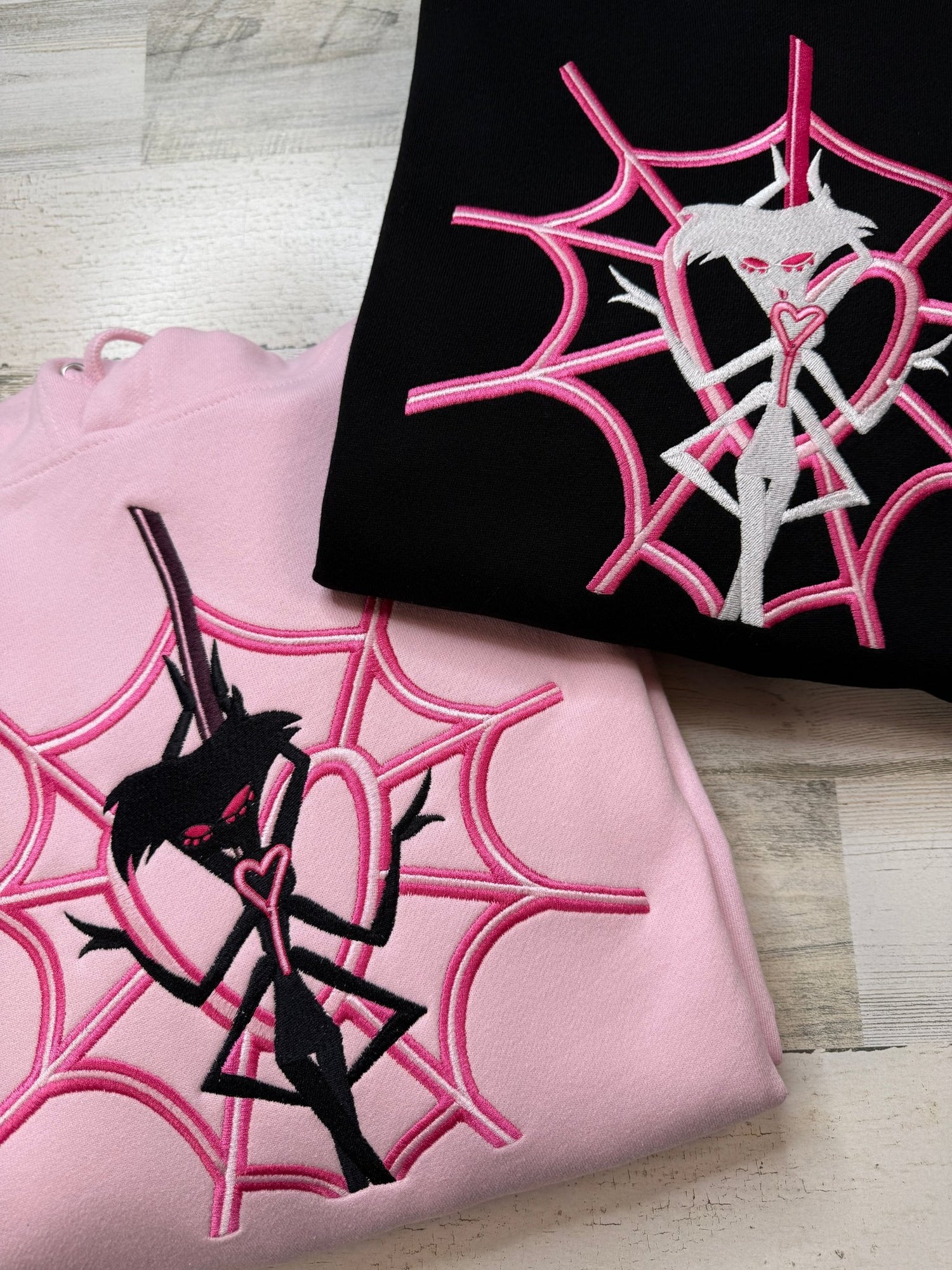 Angel Web Silhouette Embroidered Sweatshirt - DefiantThreads
