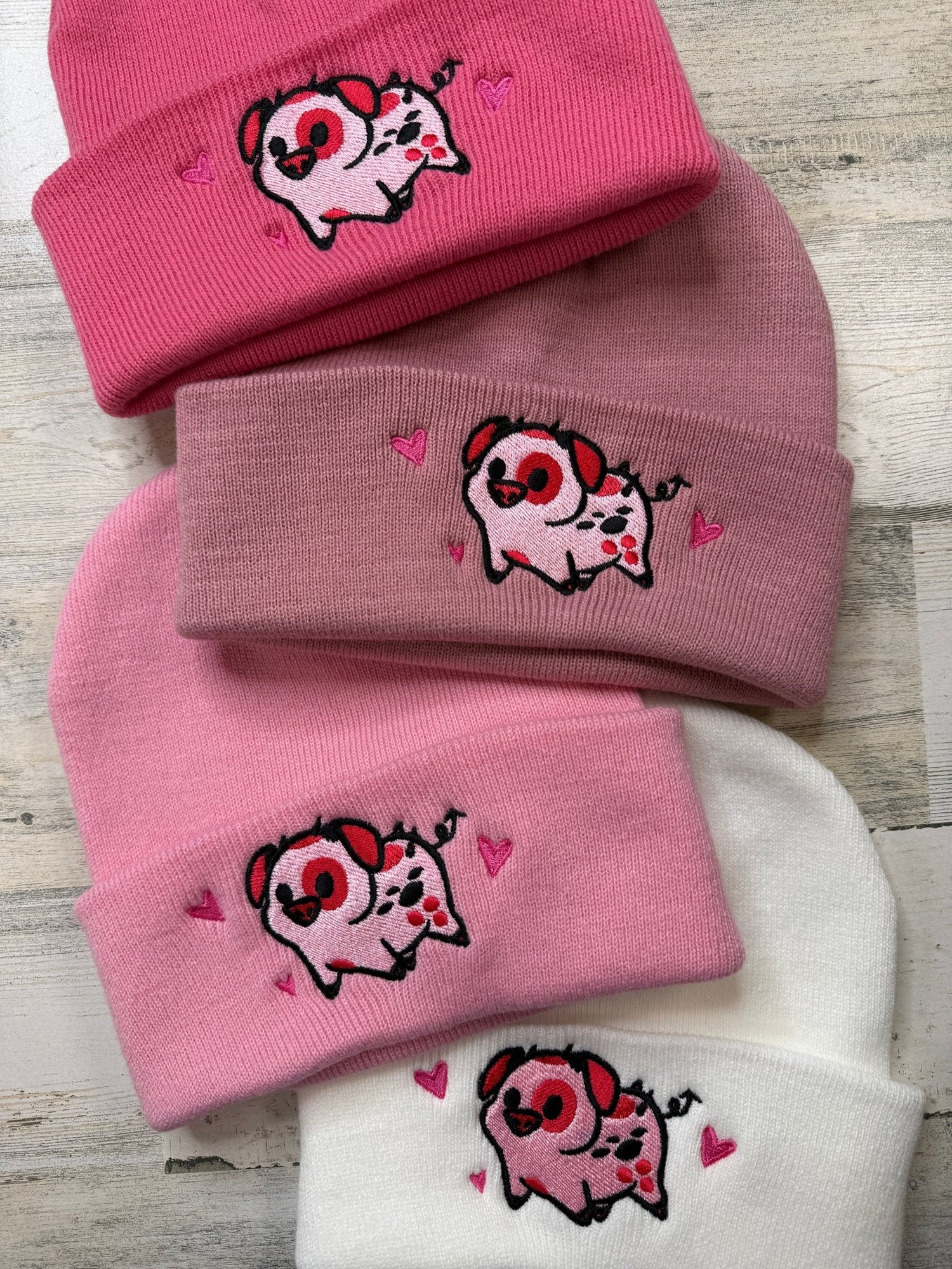 Demonic Pet Pig Embroidered Beanie - DefiantThreads