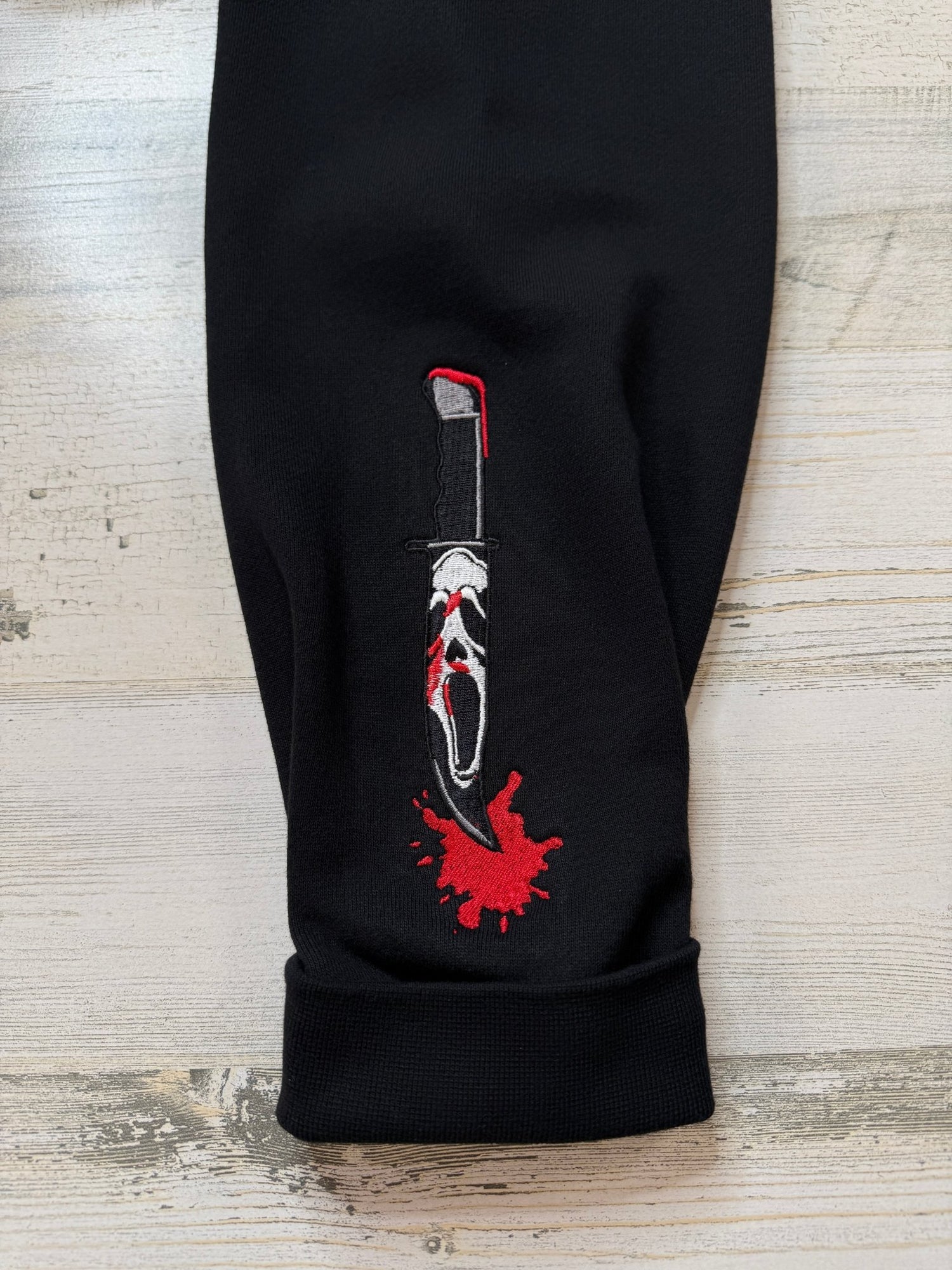 Screamer Ghost Embroidered Sweatshirt - DefiantThreads