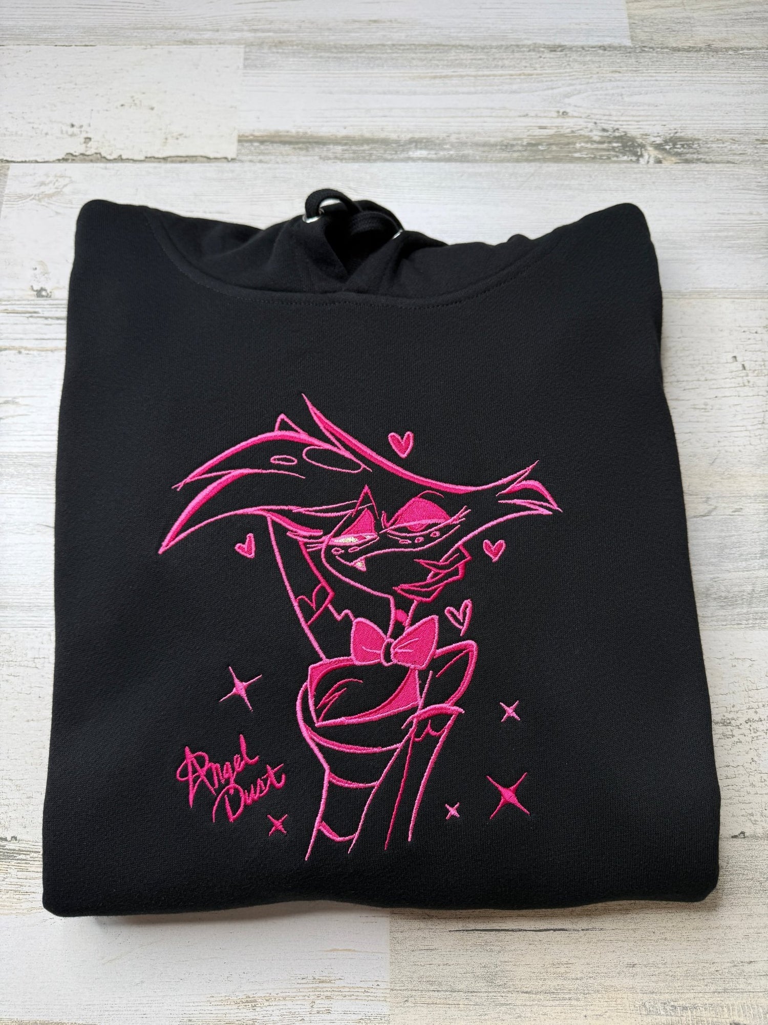 Angel Outline Embroidered Heavyweight Sweatshirt - DefiantThreads