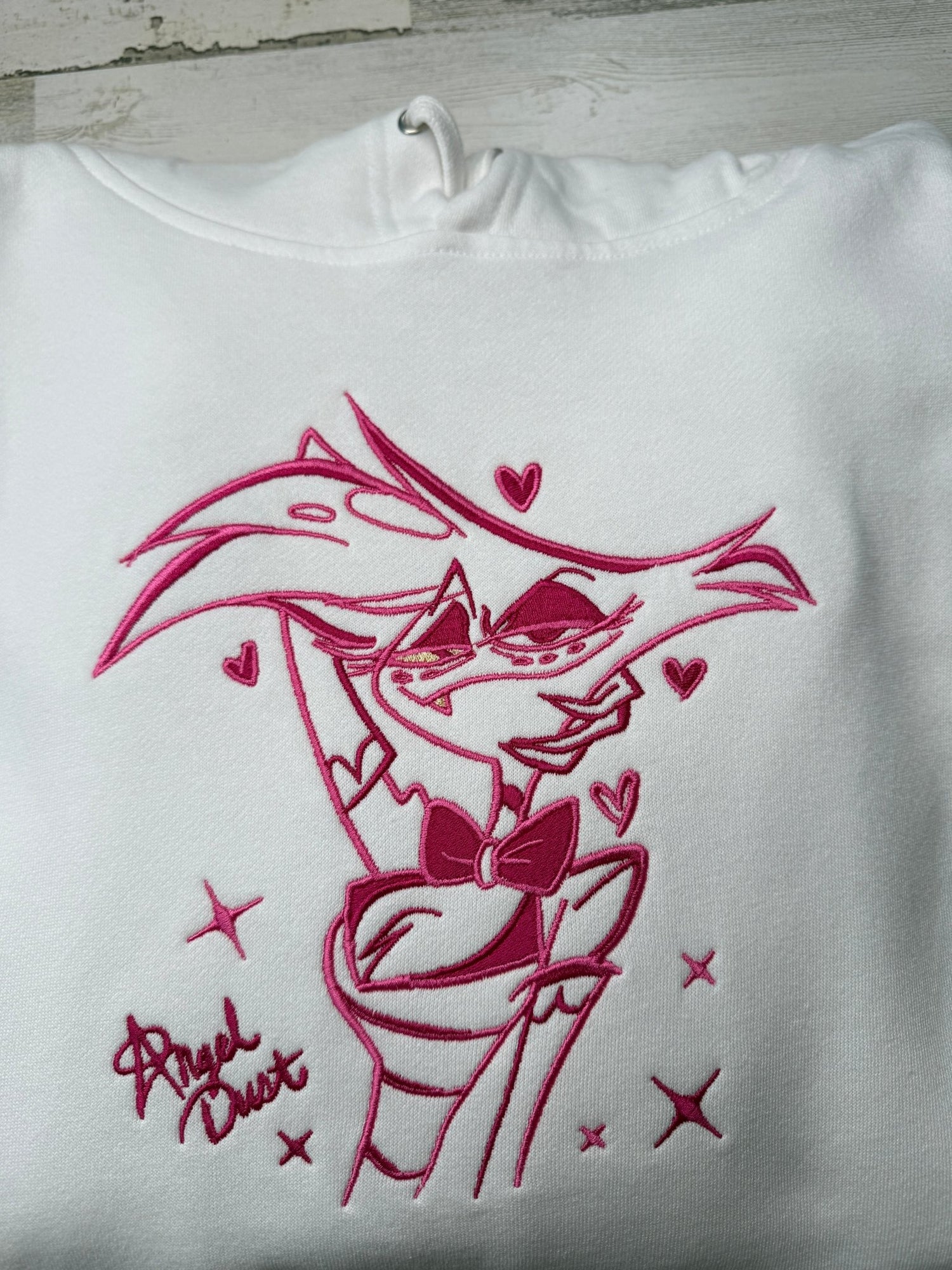 Angel Outline Embroidered Heavyweight Sweatshirt - DefiantThreads