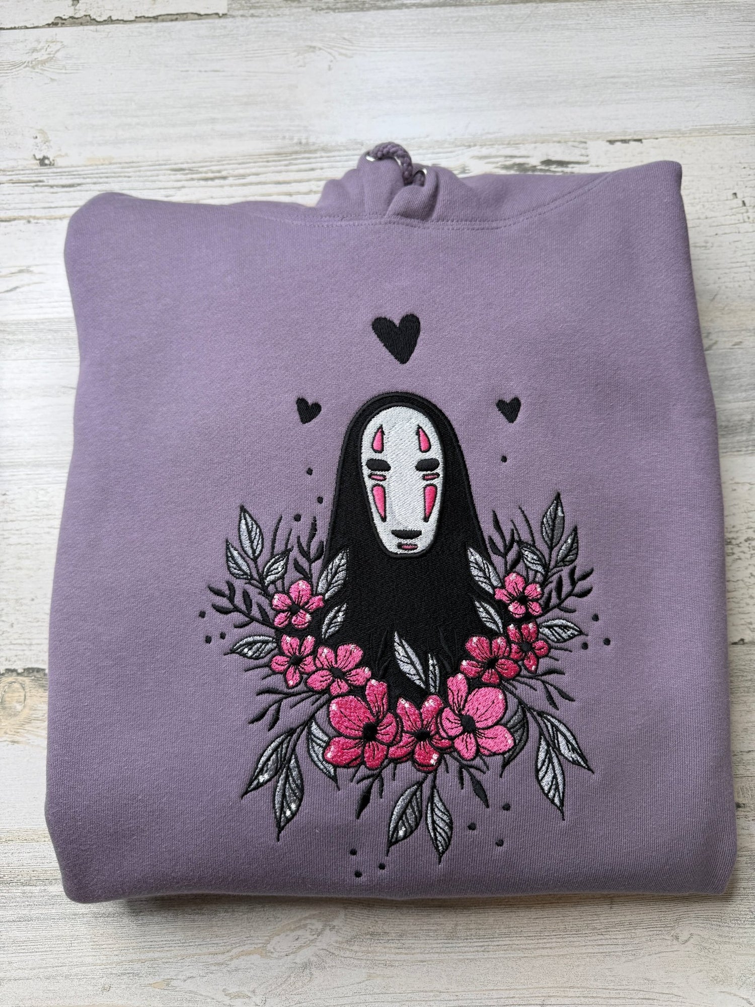 Floral Masked Spirit Embroidered Hooded Sweatshirt - DefiantThreads