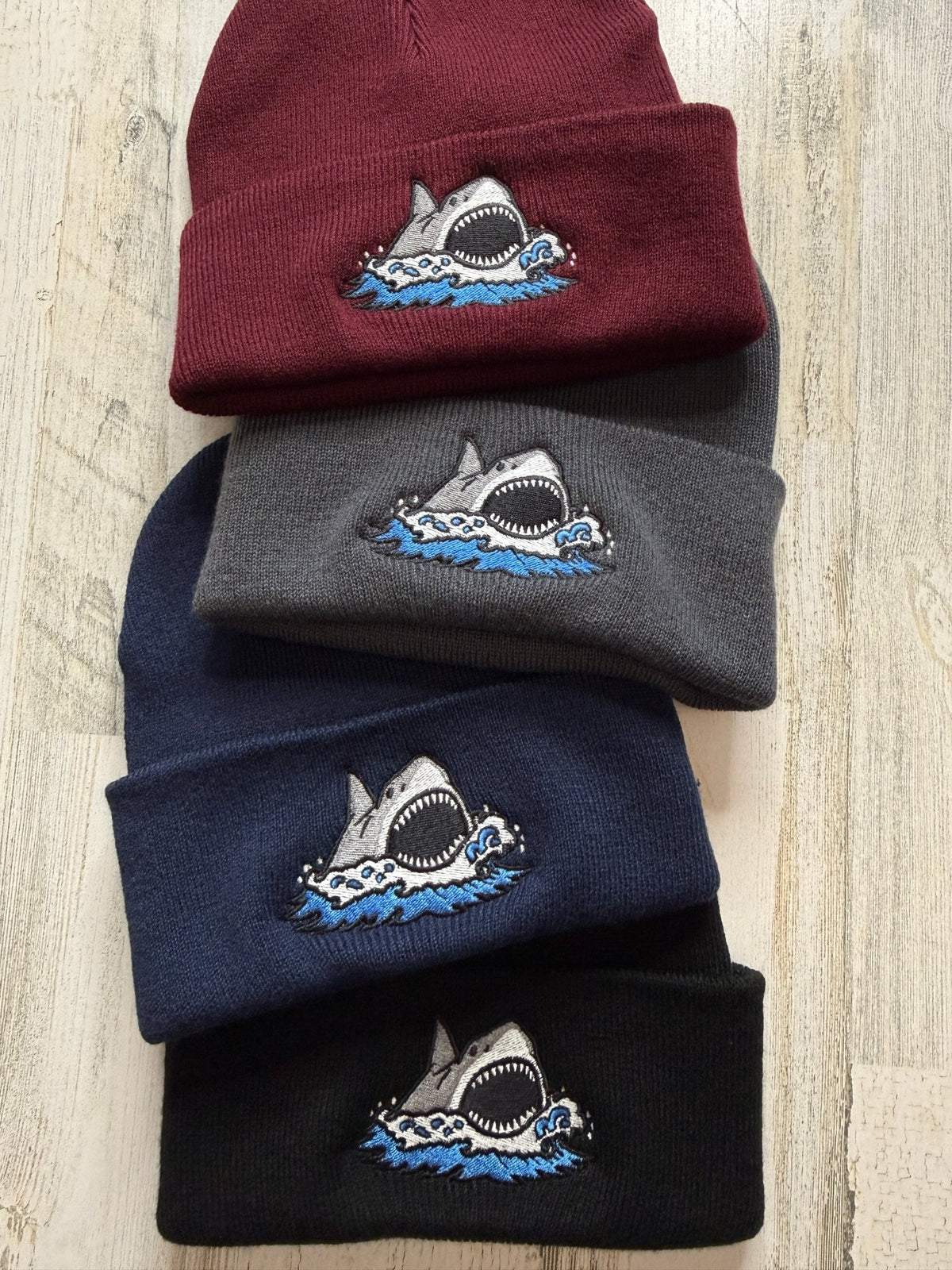 Killer Shark Embroidered Beanie - DefiantThreads