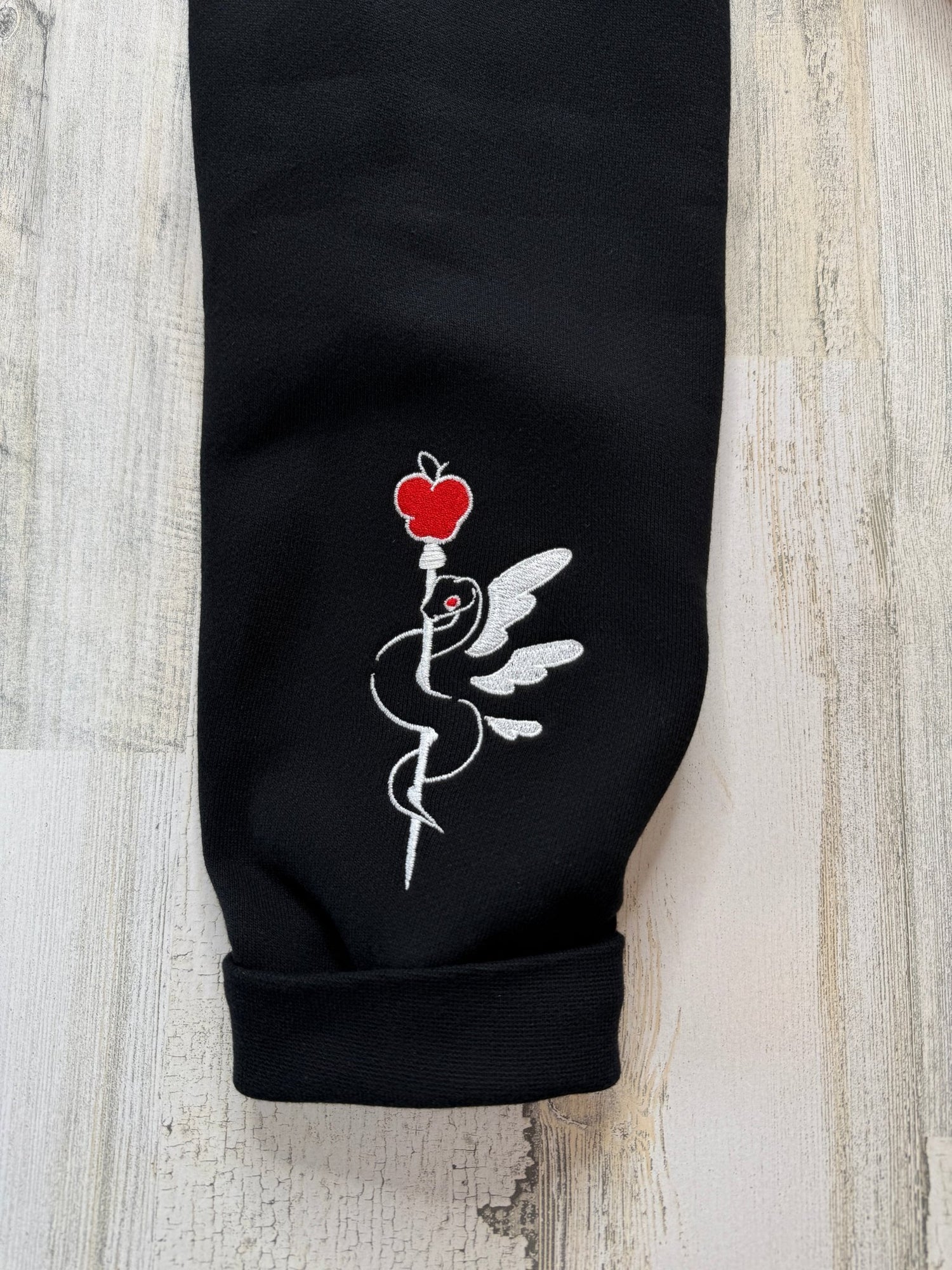 Lucifer Winged Embroidered Sweatshirt - DefiantThreads