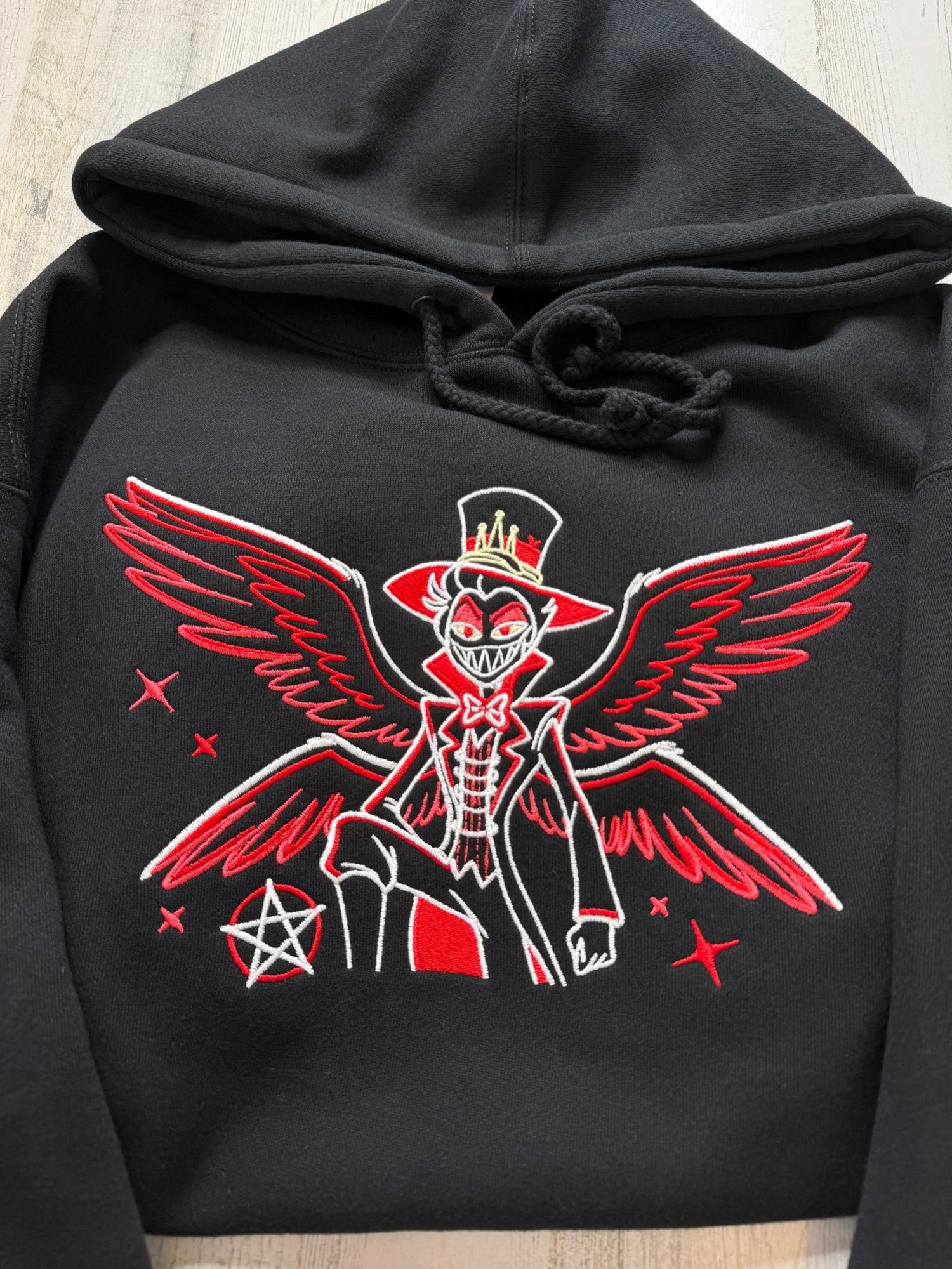 Lucifer Winged Embroidered Sweatshirt - DefiantThreads