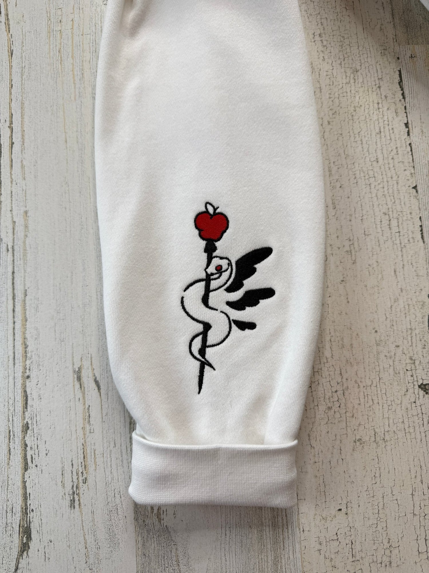 Lucifer Embroidered Full-Zip Sweatshirt - DefiantThreads