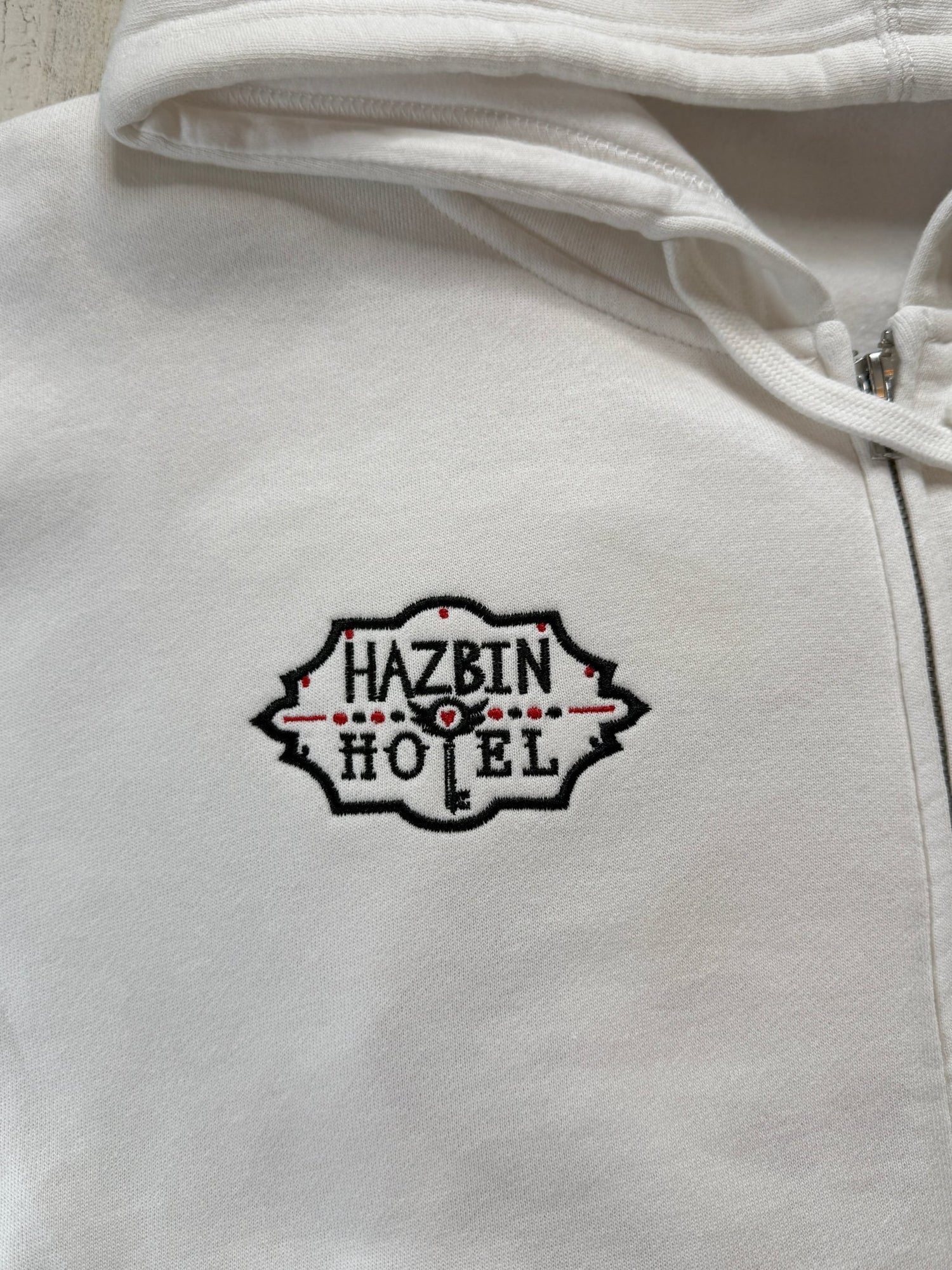 Lucifer Embroidered Full-Zip Sweatshirt - DefiantThreads