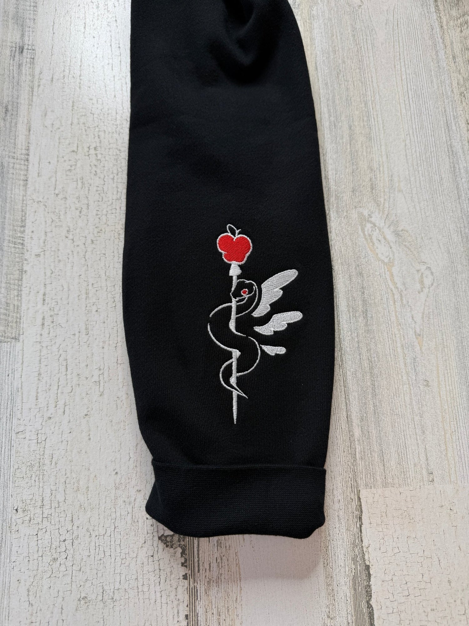 Lucifer Embroidered Full-Zip Sweatshirt - DefiantThreads