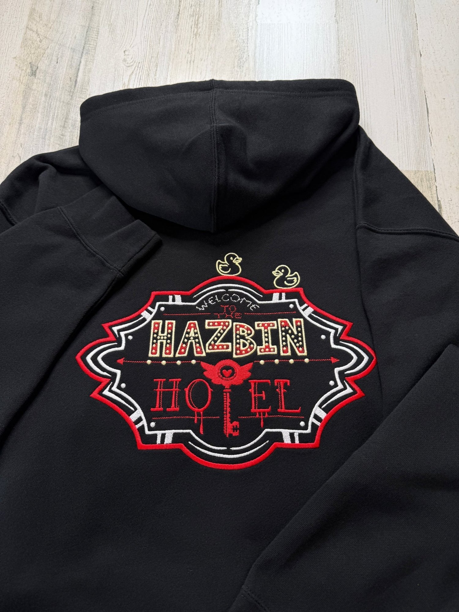 Lucifer Embroidered Full-Zip Sweatshirt - DefiantThreads