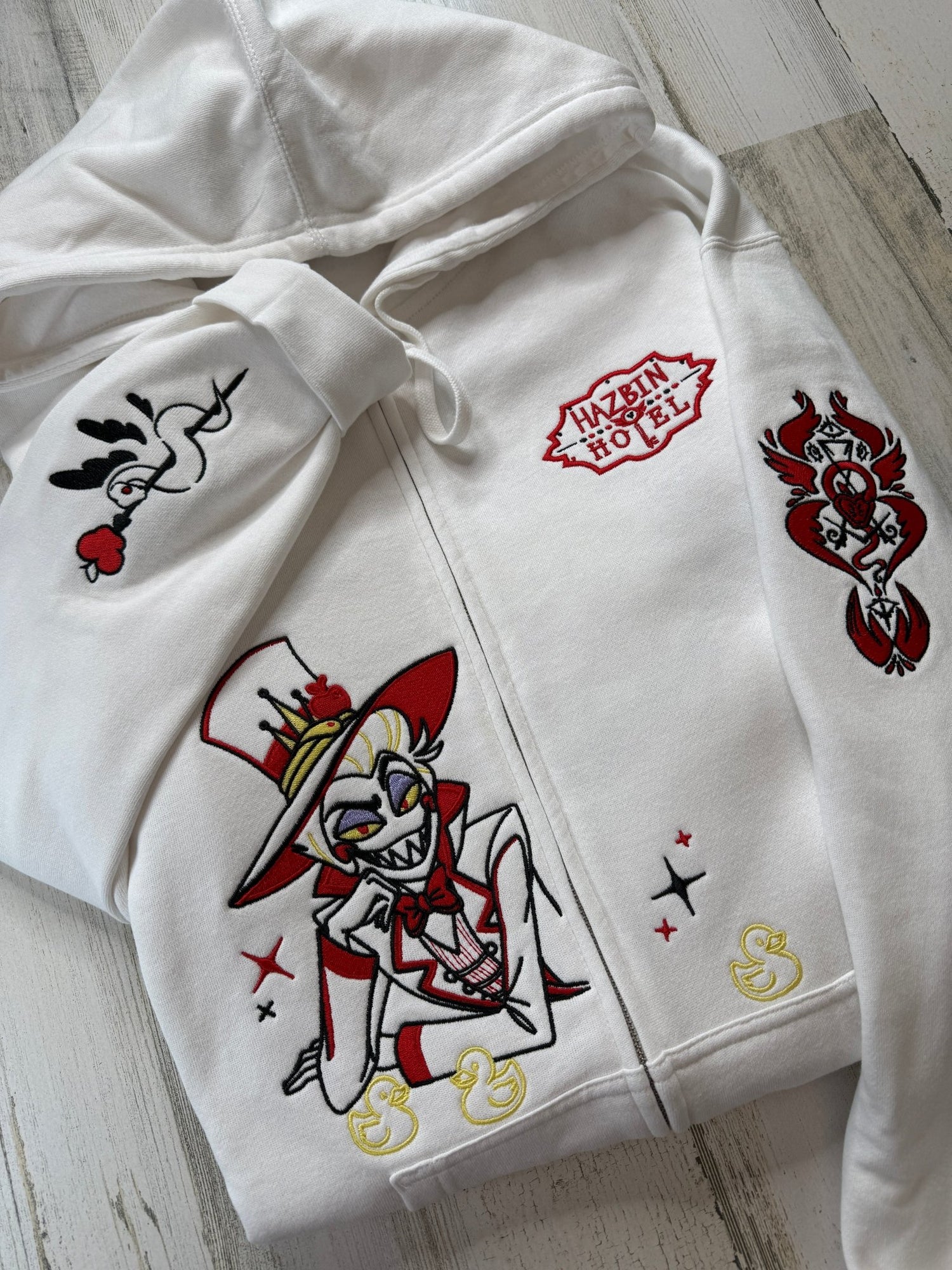 Lucifer and Ducks Embroidered Sweatshirt - DefiantThreads