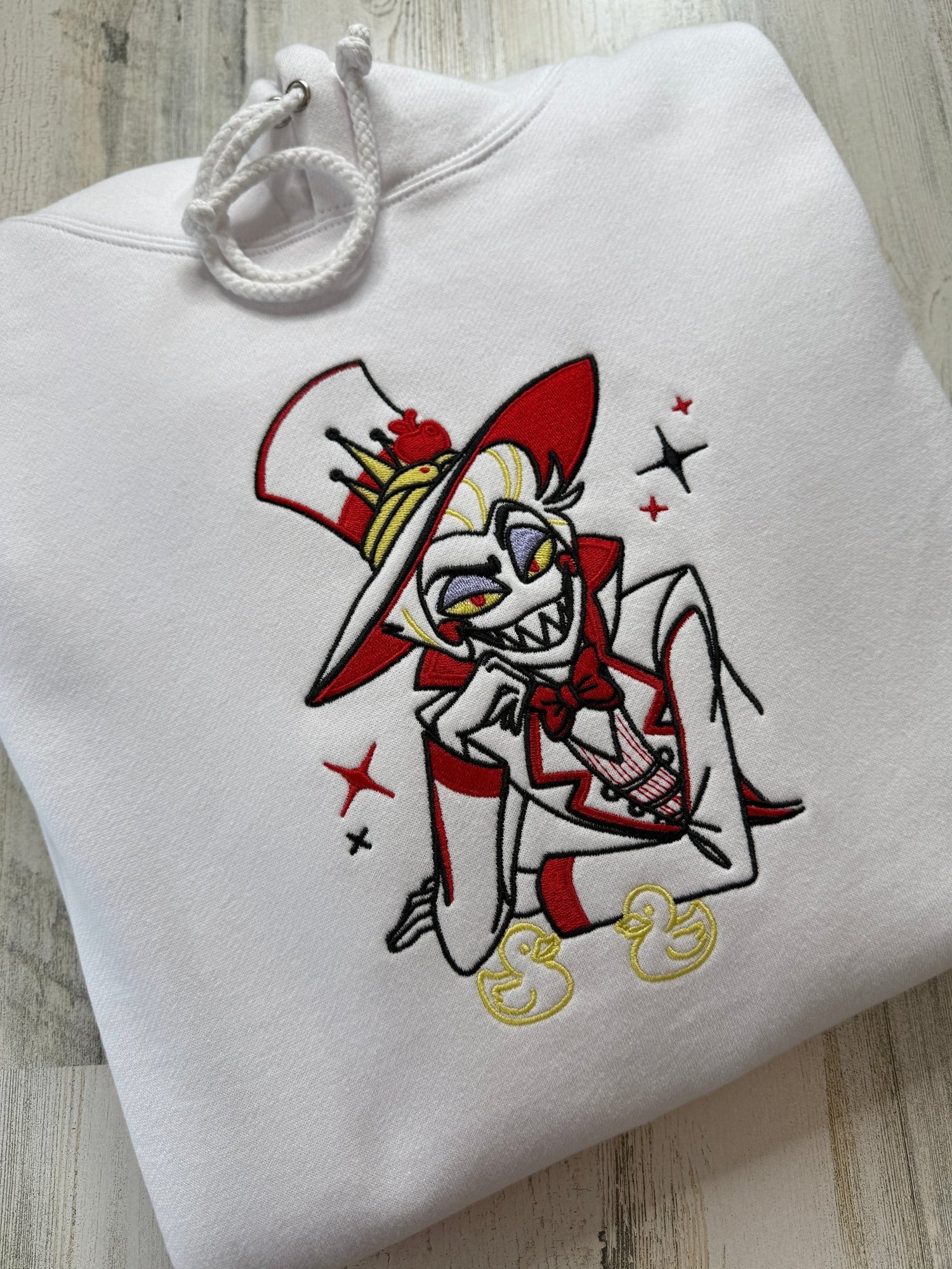 Lucifer and Ducks Embroidered Sweatshirt - DefiantThreads