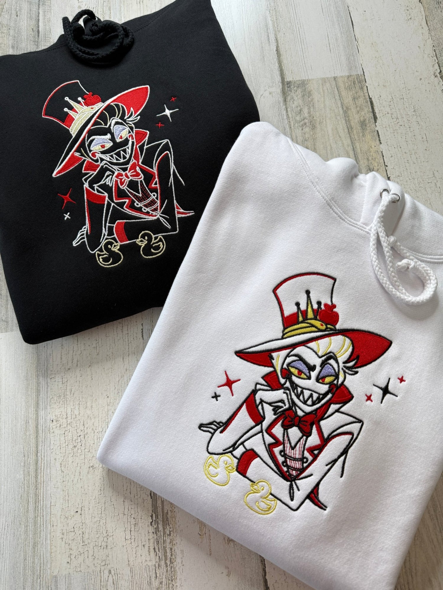 Lucifer and Ducks Embroidered Sweatshirt - DefiantThreads