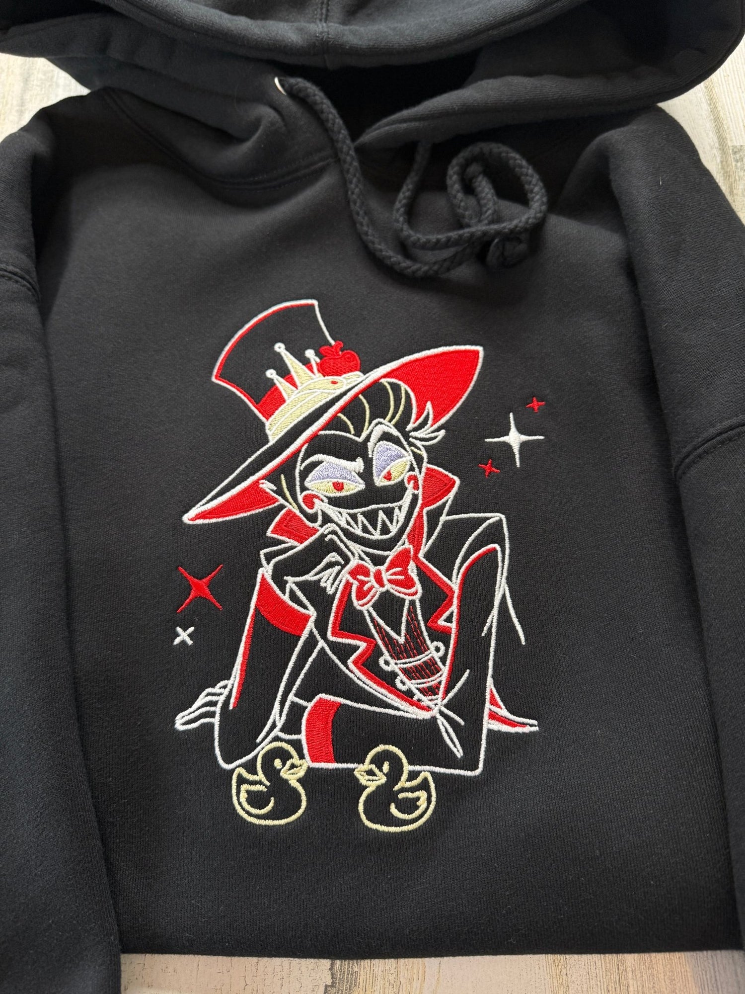 Lucifer and Ducks Embroidered Sweatshirt - DefiantThreads