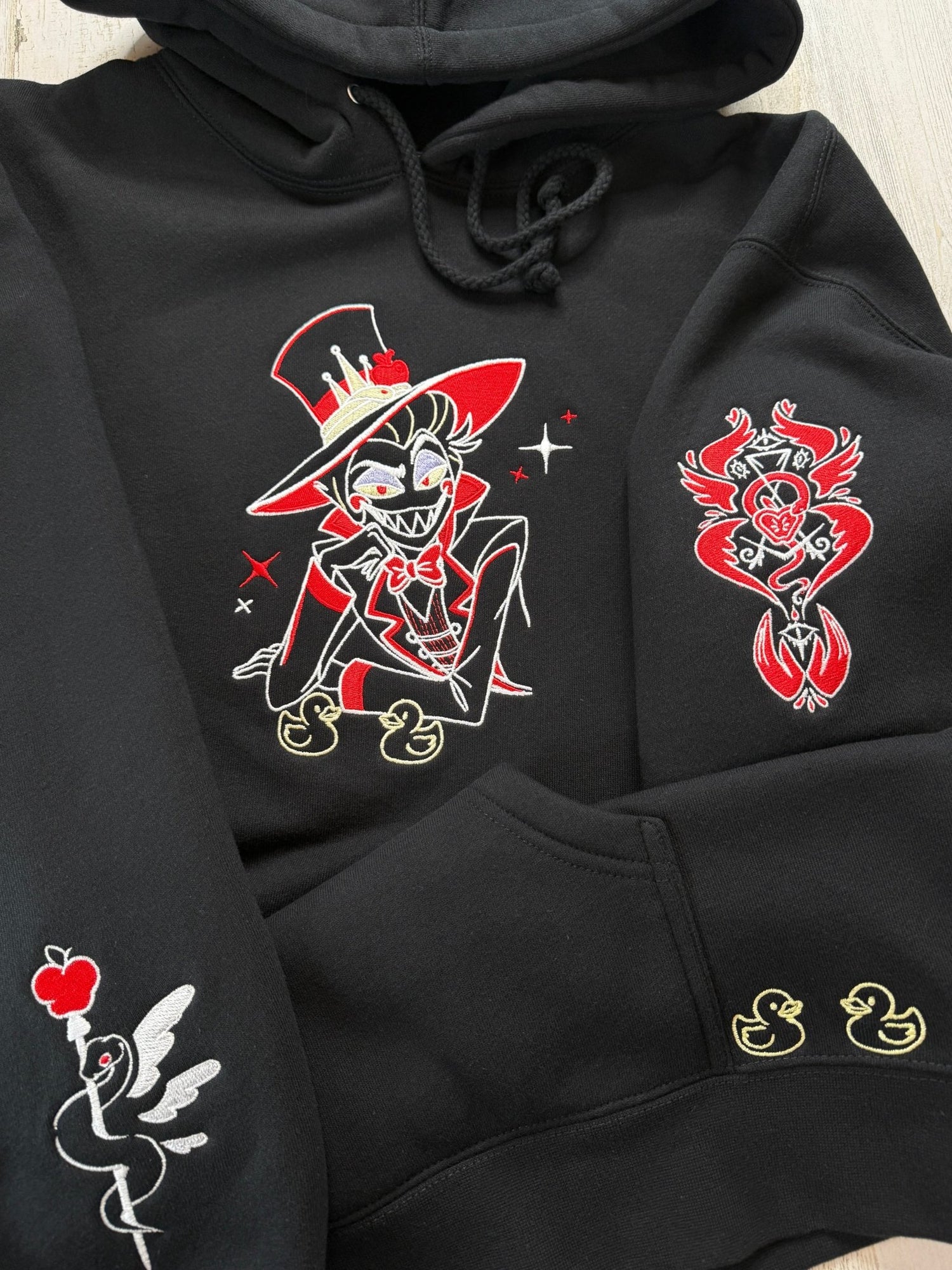 Lucifer and Ducks Embroidered Sweatshirt - DefiantThreads