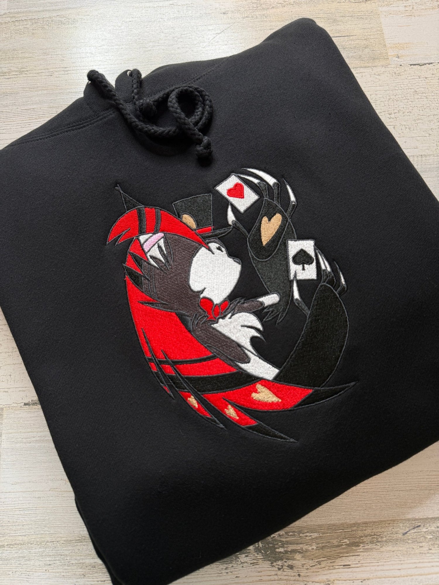 Husk Gambling Embroidered Heavyweight Hooded Sweatshirt - DefiantThreads