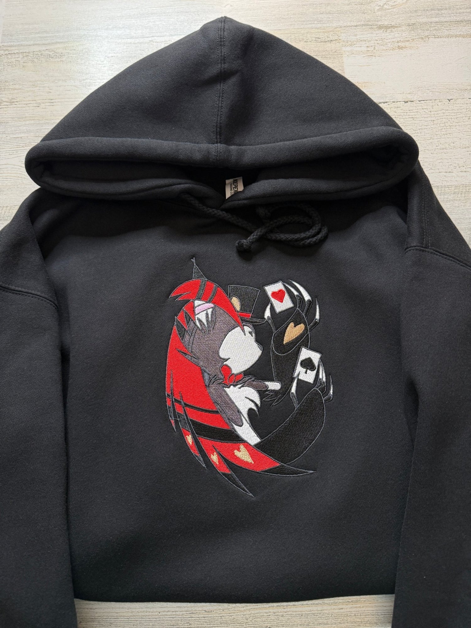 Husk Gambling Embroidered Heavyweight Hooded Sweatshirt - DefiantThreads