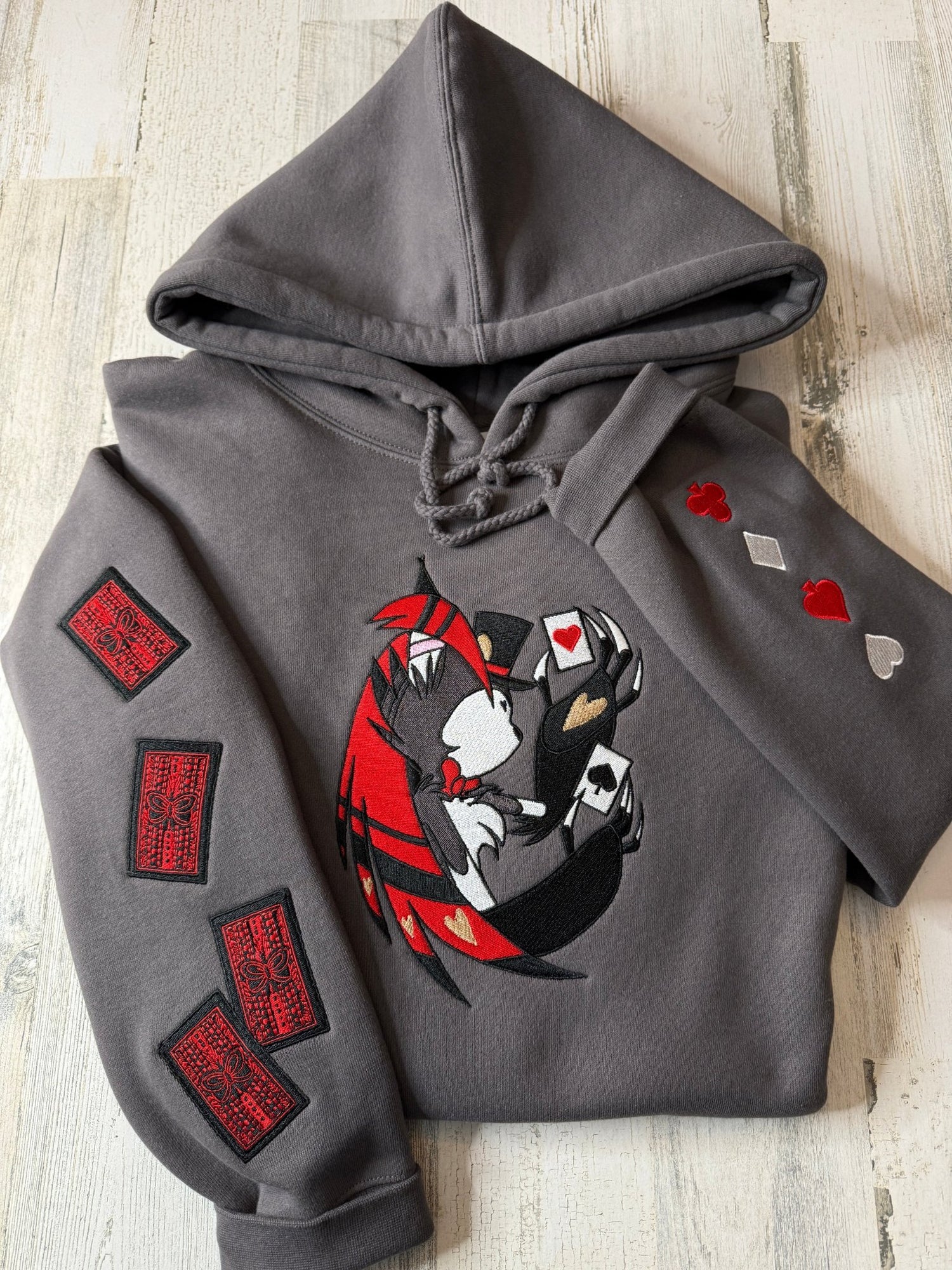Husk Gambling Embroidered Heavyweight Hooded Sweatshirt - DefiantThreads