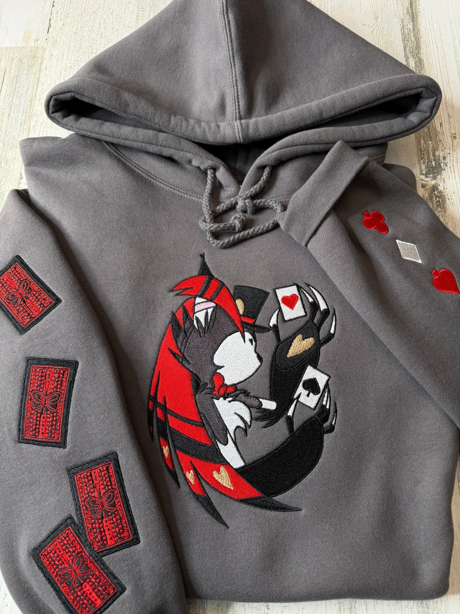 Husk Gambling Embroidered Heavyweight Hooded Sweatshirt - DefiantThreads