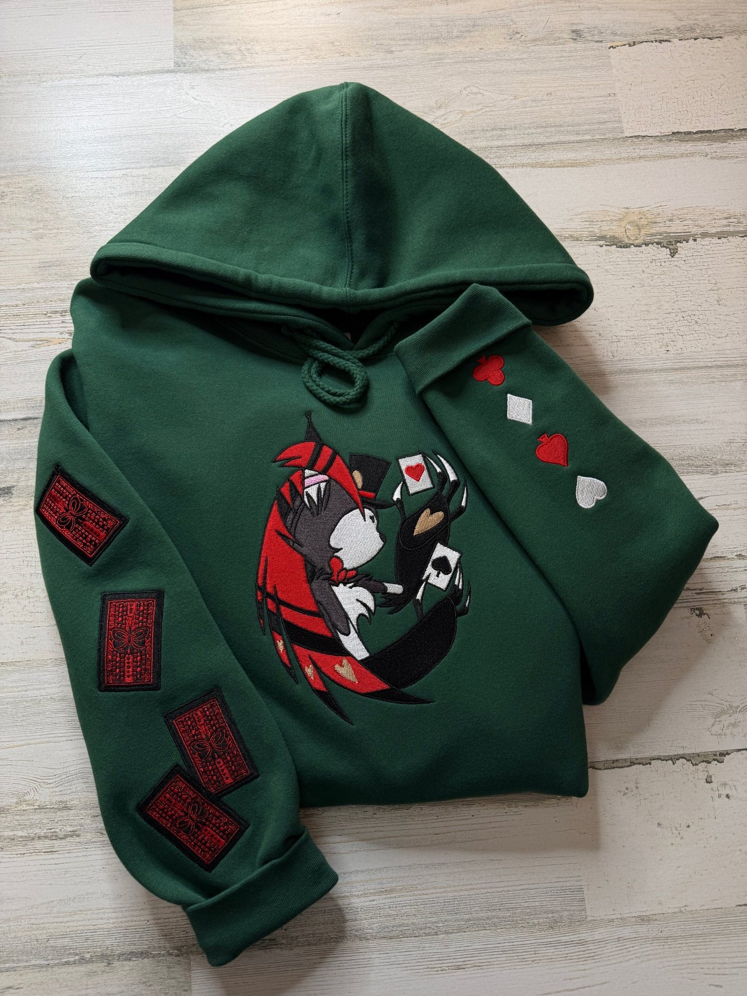 Husk Gambling Embroidered Heavyweight Hooded Sweatshirt - DefiantThreads