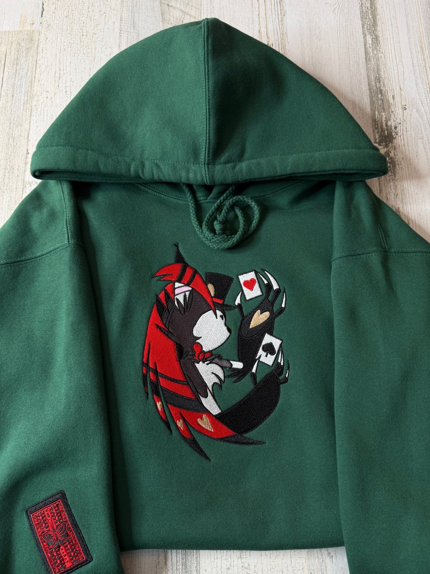 Husk Gambling Embroidered Heavyweight Hooded Sweatshirt - DefiantThreads
