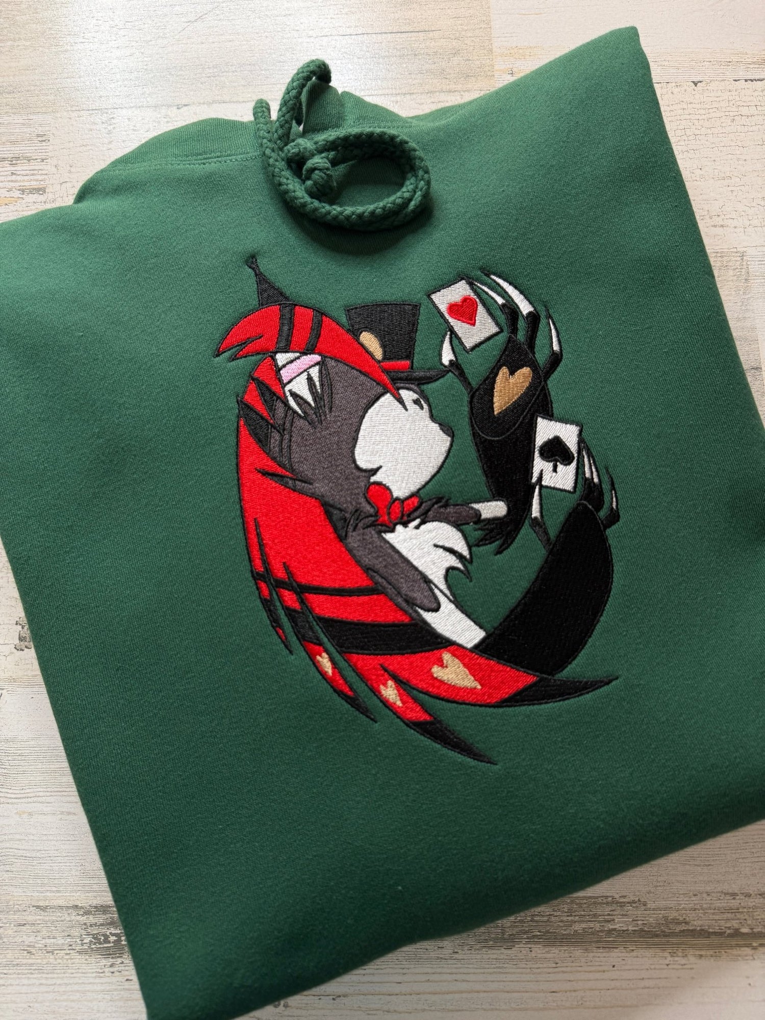 Husk Gambling Embroidered Heavyweight Hooded Sweatshirt - DefiantThreads