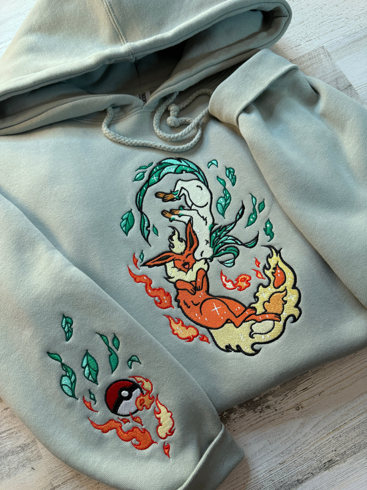 Flar/Glac Pocket Monsters Embroidered Sweatshirt