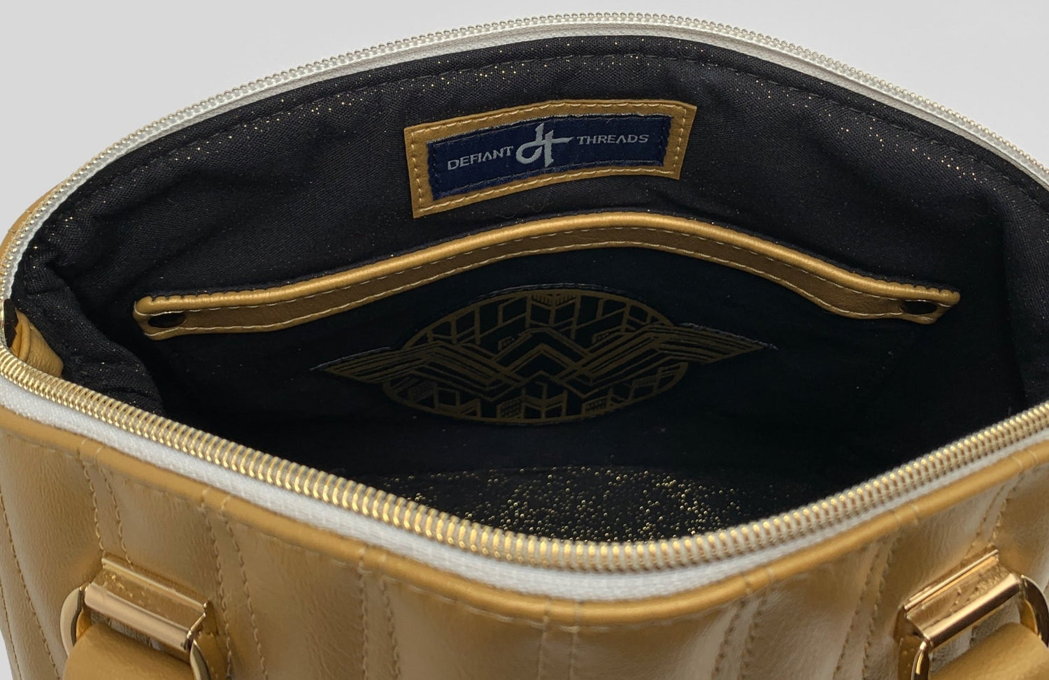 Gold Quilted WW Domed Handbag - DefiantThreads
