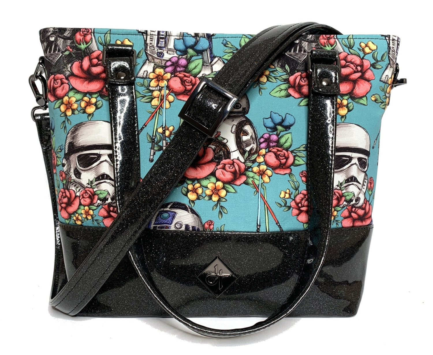 Blue Floral Wars Tote Bag - DefiantThreads