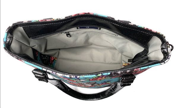 Blue Floral Wars Tote Bag