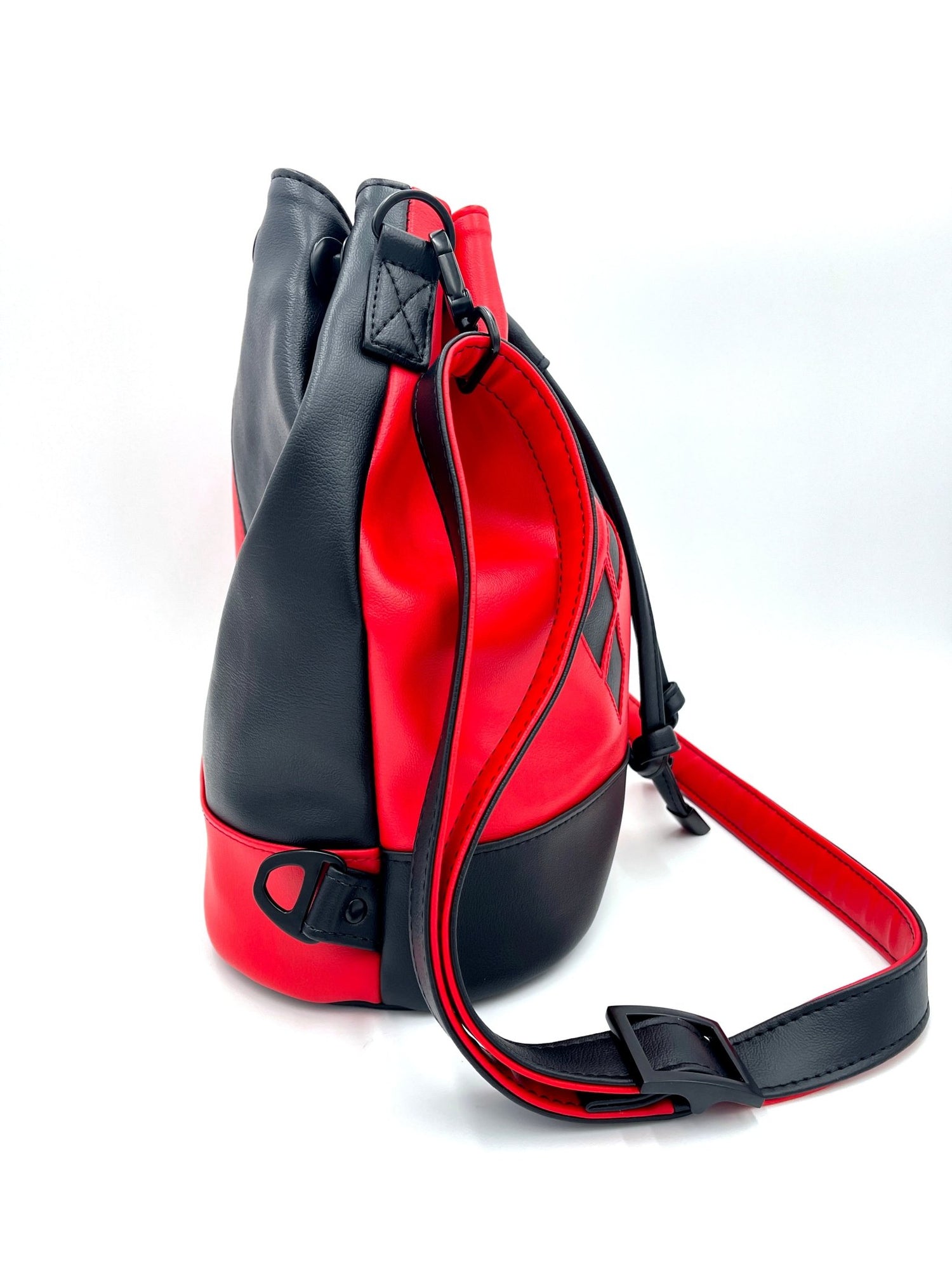 HQ Red and Black Bucket Bag - Made to Order - DefiantThreads