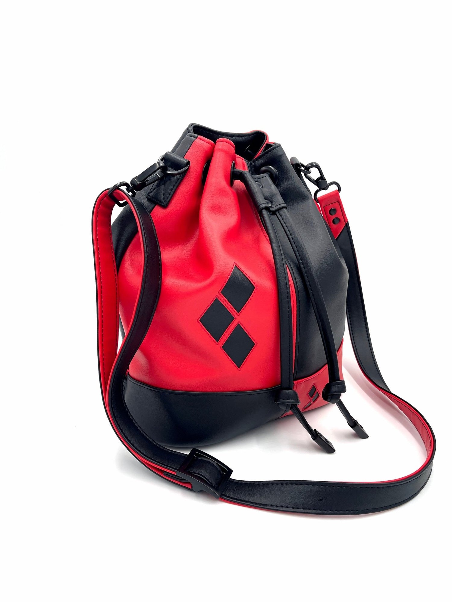 HQ Red and Black Bucket Bag - Made to Order - DefiantThreads