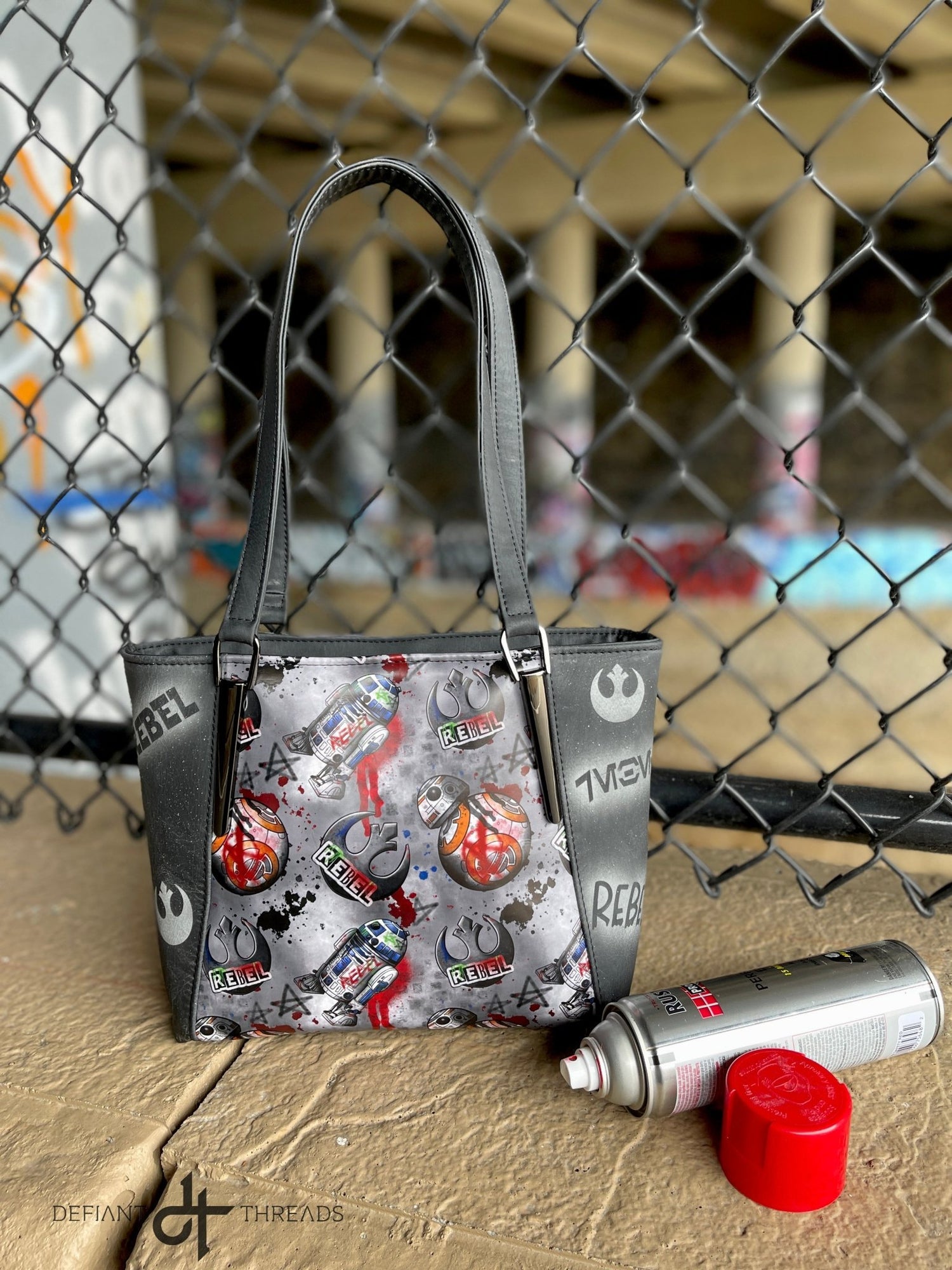Graffiti Rebel Tote Bag - DefiantThreads